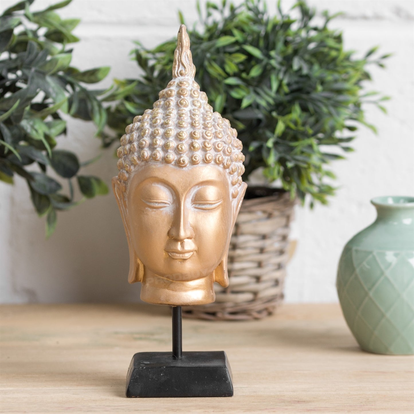 Standing Gold Thai Buddha Head Ornament