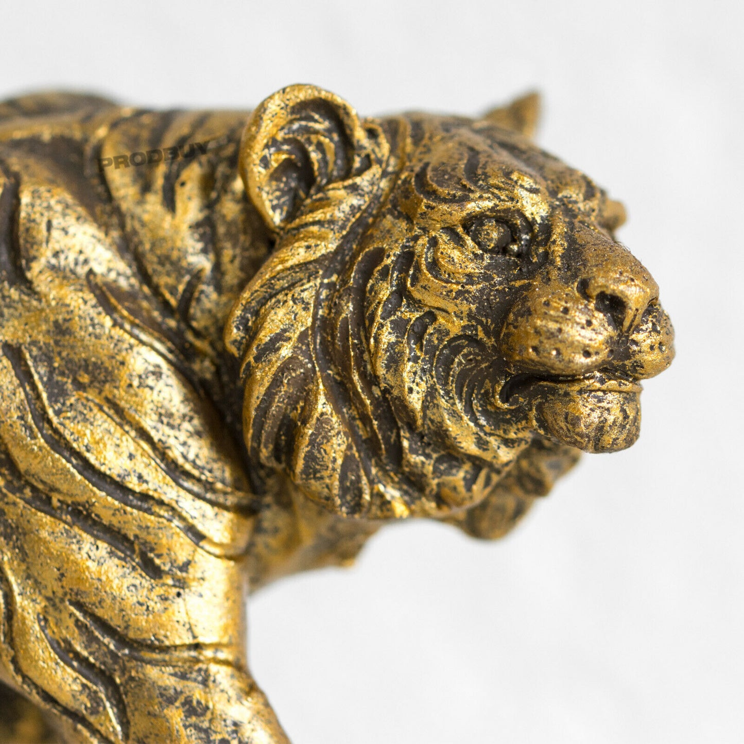 Small Standing Gold Resin Tiger Ornament