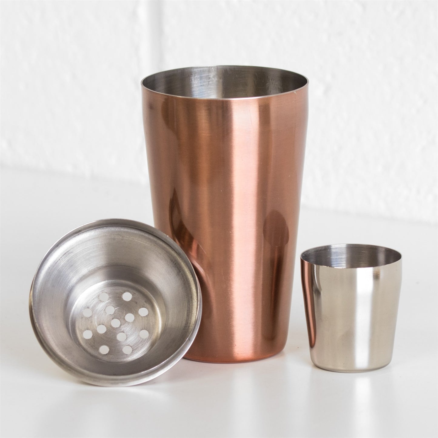 Copper Colour Steel Cocktail Shaker Set