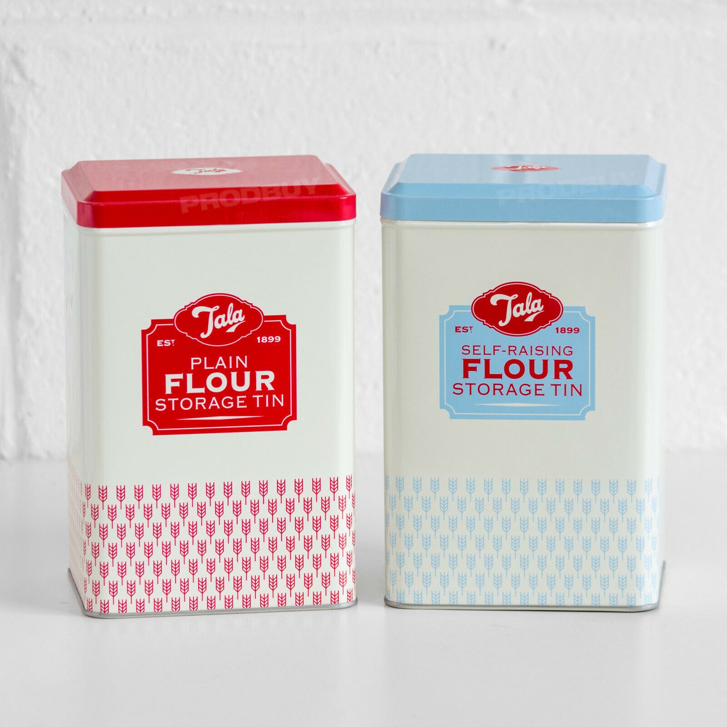 Set of 2 Retro Tala Flour Storage Tins