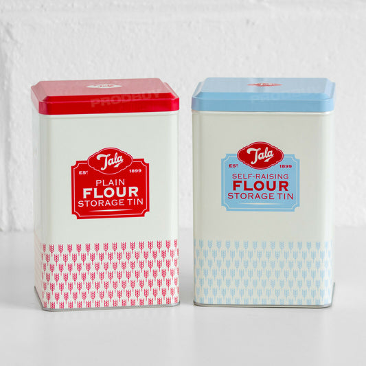 Set of 2 Retro Tala Flour Storage Tins