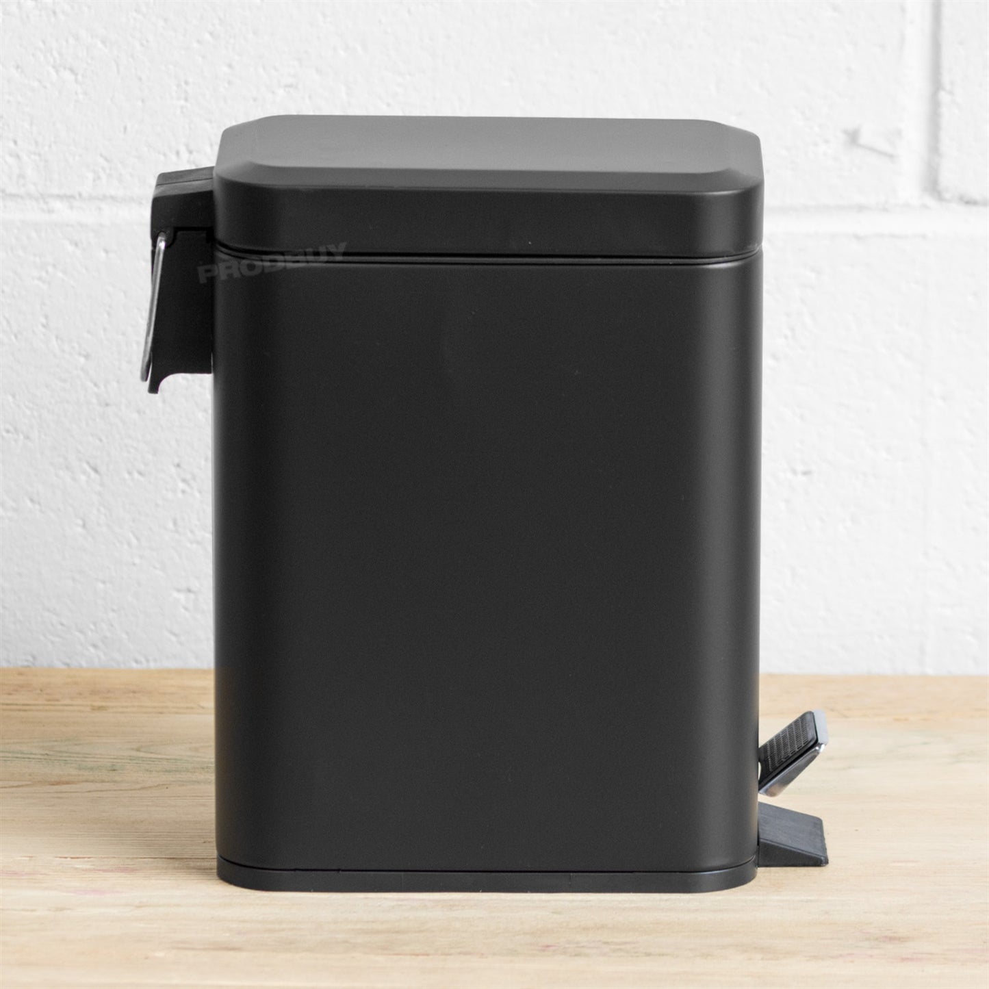 Small 5 Litre Matt Black Pedal Bin with Lid