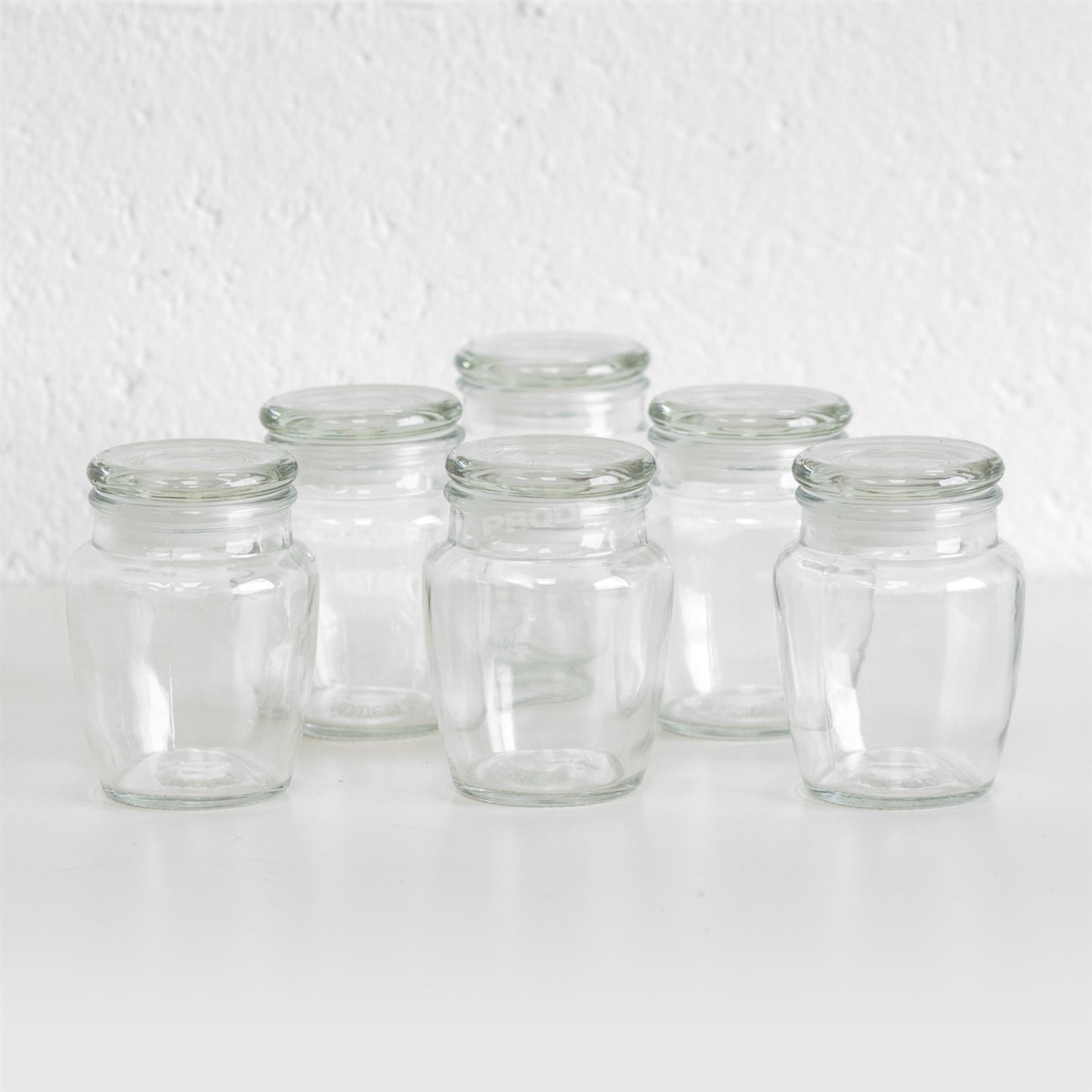 Set of 6 Small 150ml Glass Spice Jars