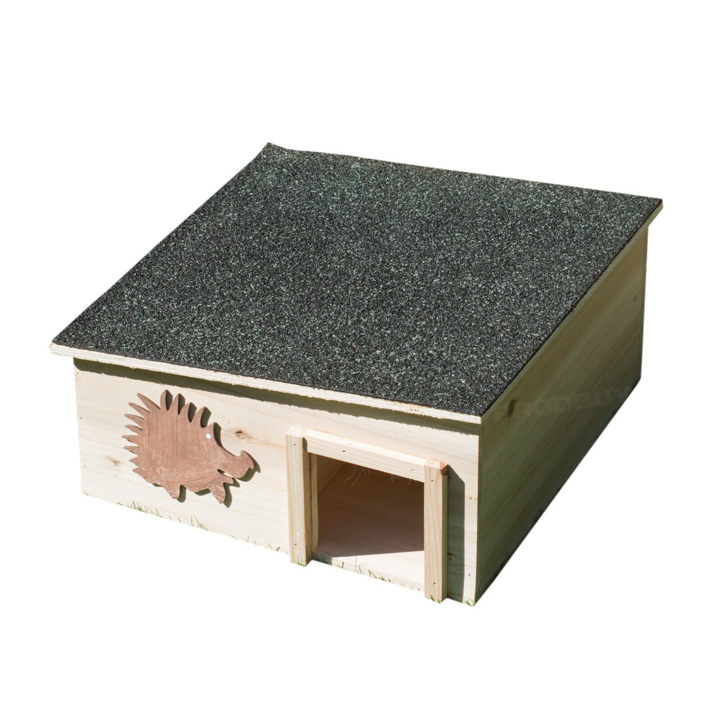 Felt Roof Wooden Hedgehog House Shelter Hibernation Habitat Nesting Home Box