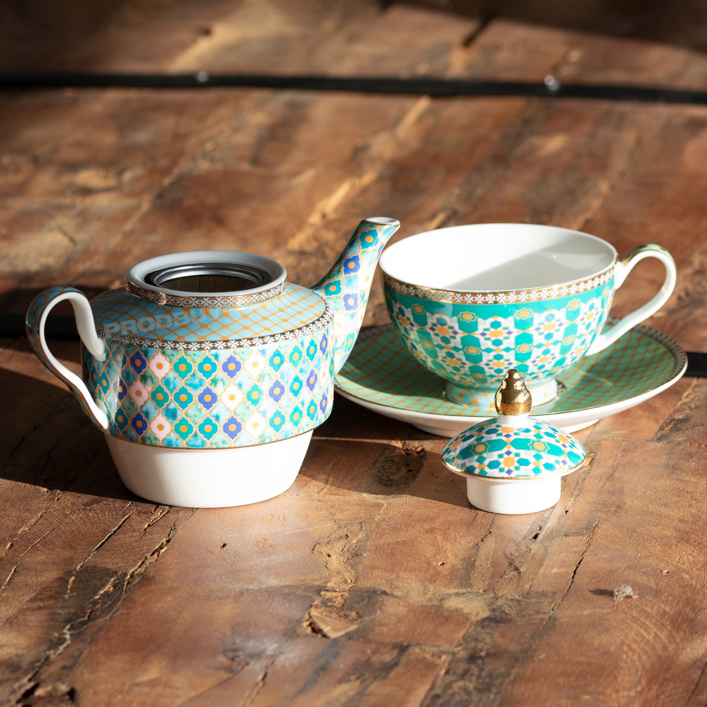 'Kasbah' Tea For One Teapot Cup & Saucer Set