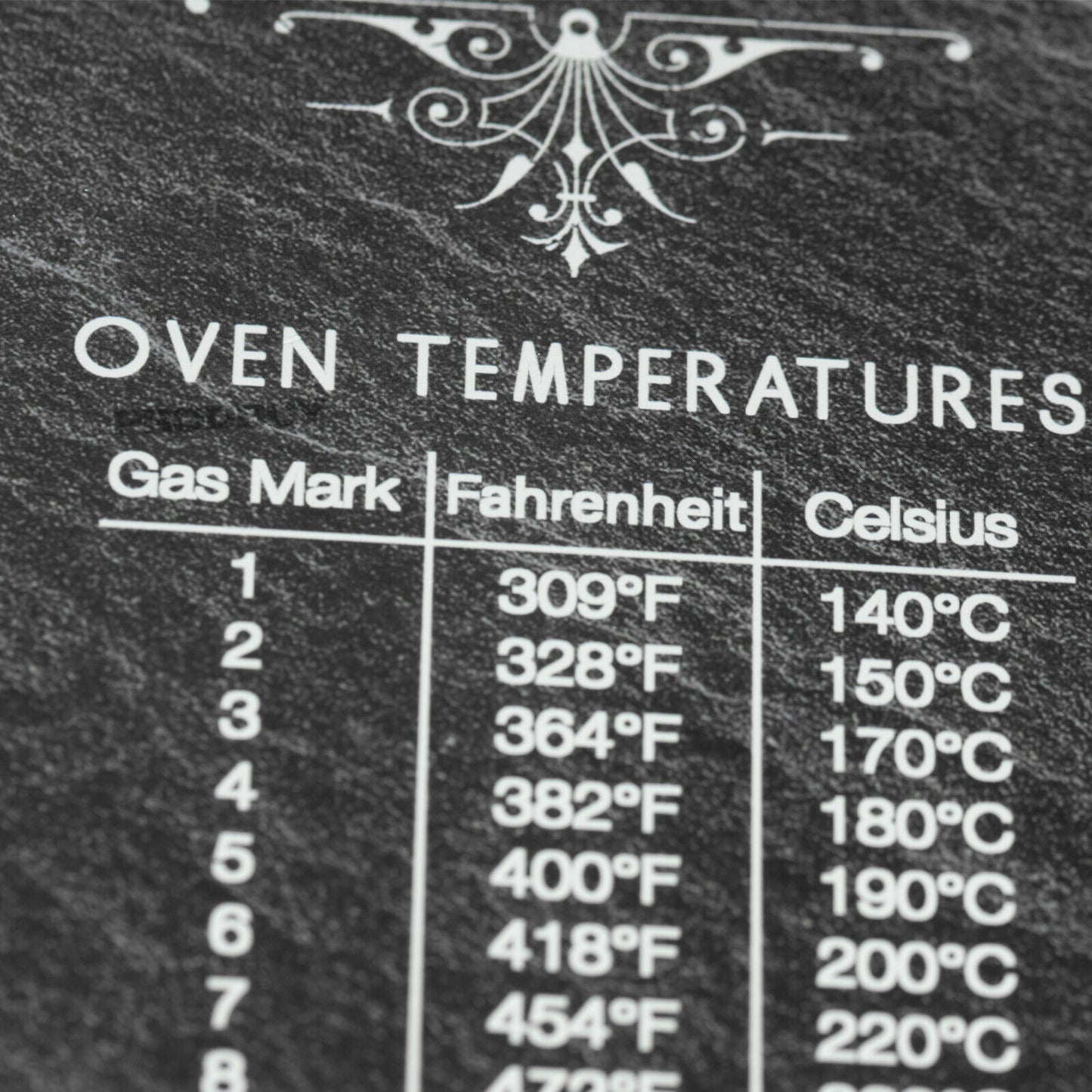 Glass 'Weights & Measures' Slate Effect Chopping Board