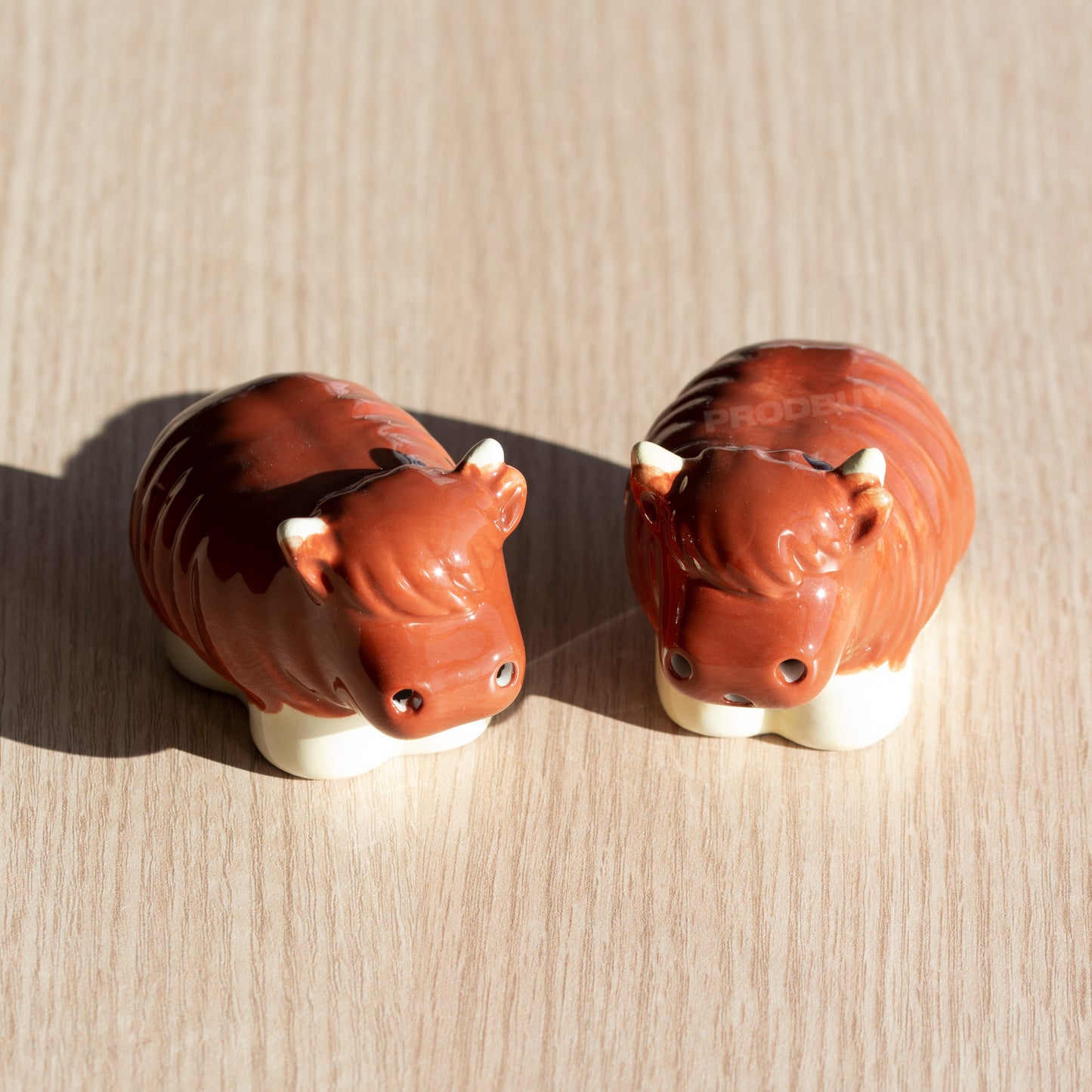 Highland Cow Salt & Pepper Pot Set