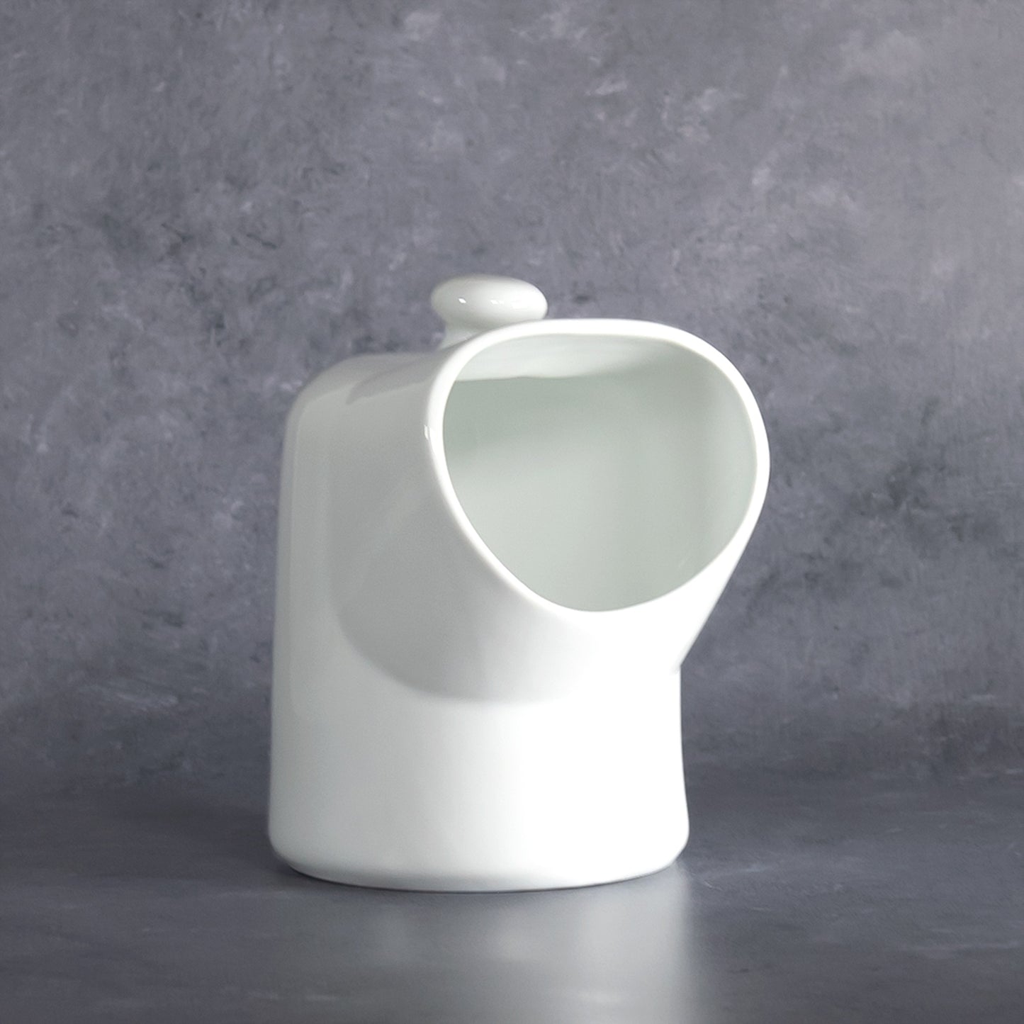 White Porcelain Salt Pig Cellar
