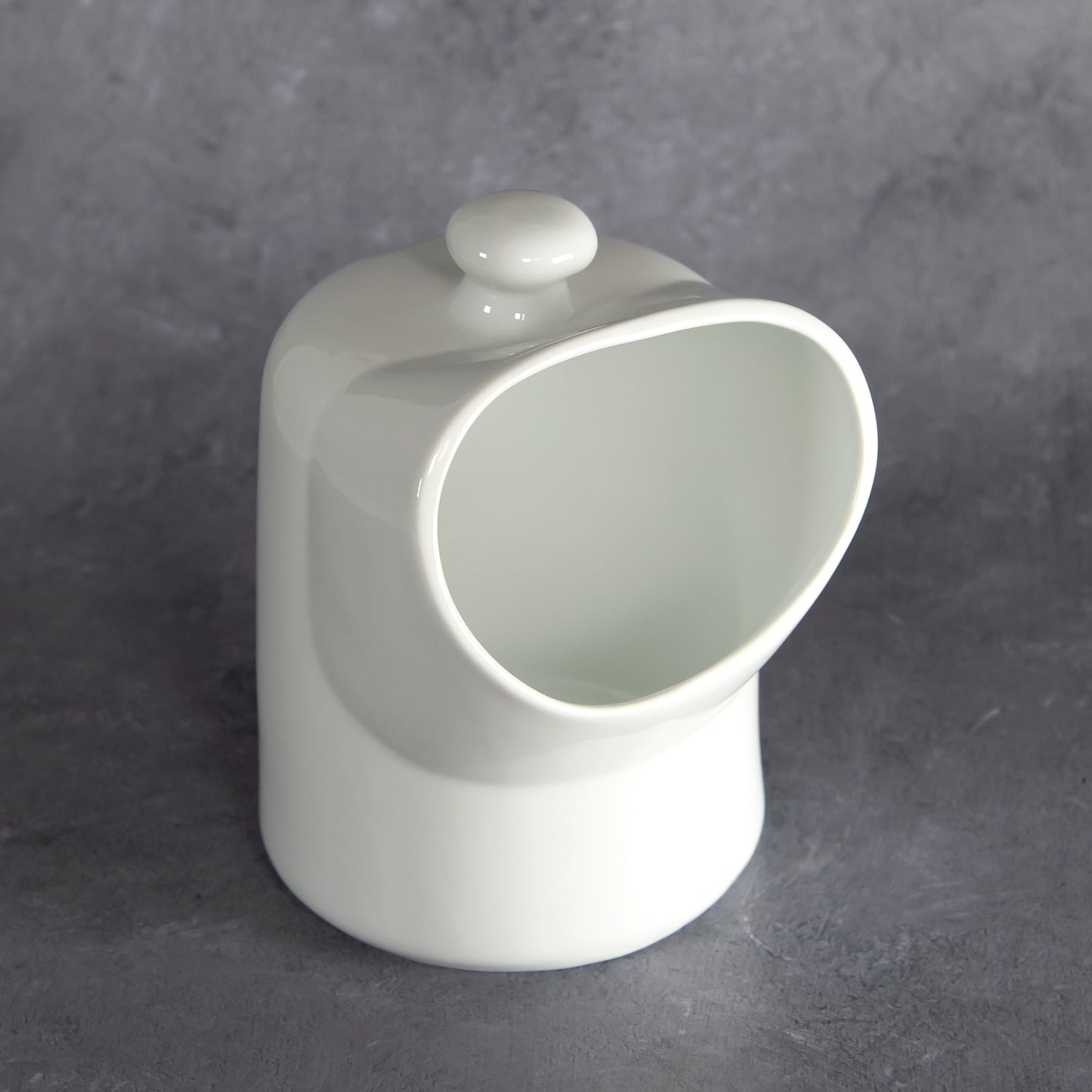 White Porcelain Salt Pig Cellar