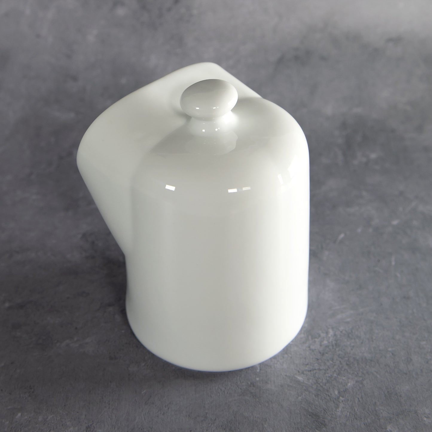 White Porcelain Salt Pig Cellar