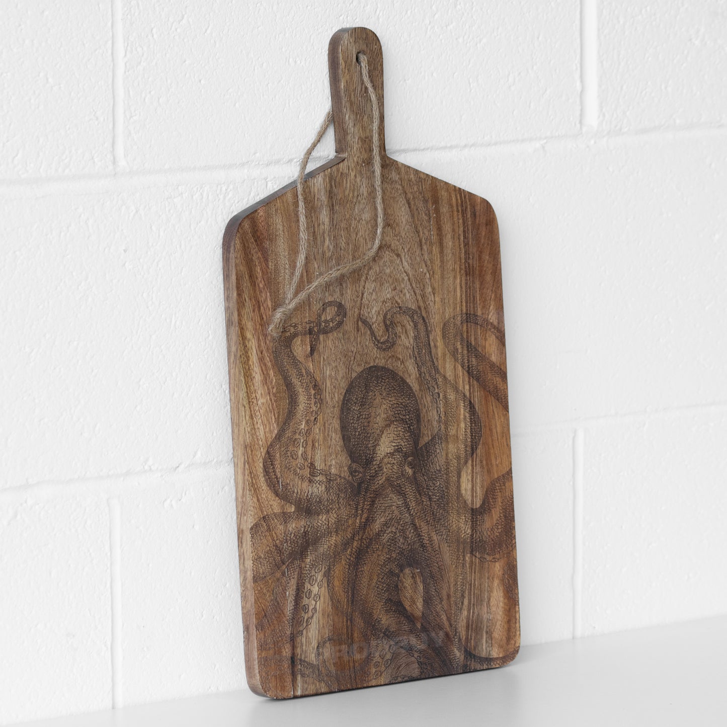 Large Octopus Chopping & Serving Board with Handle