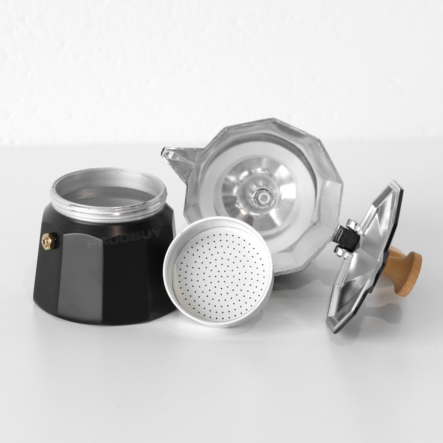 Black Italian Style 150ml Stove Top Cafetiere