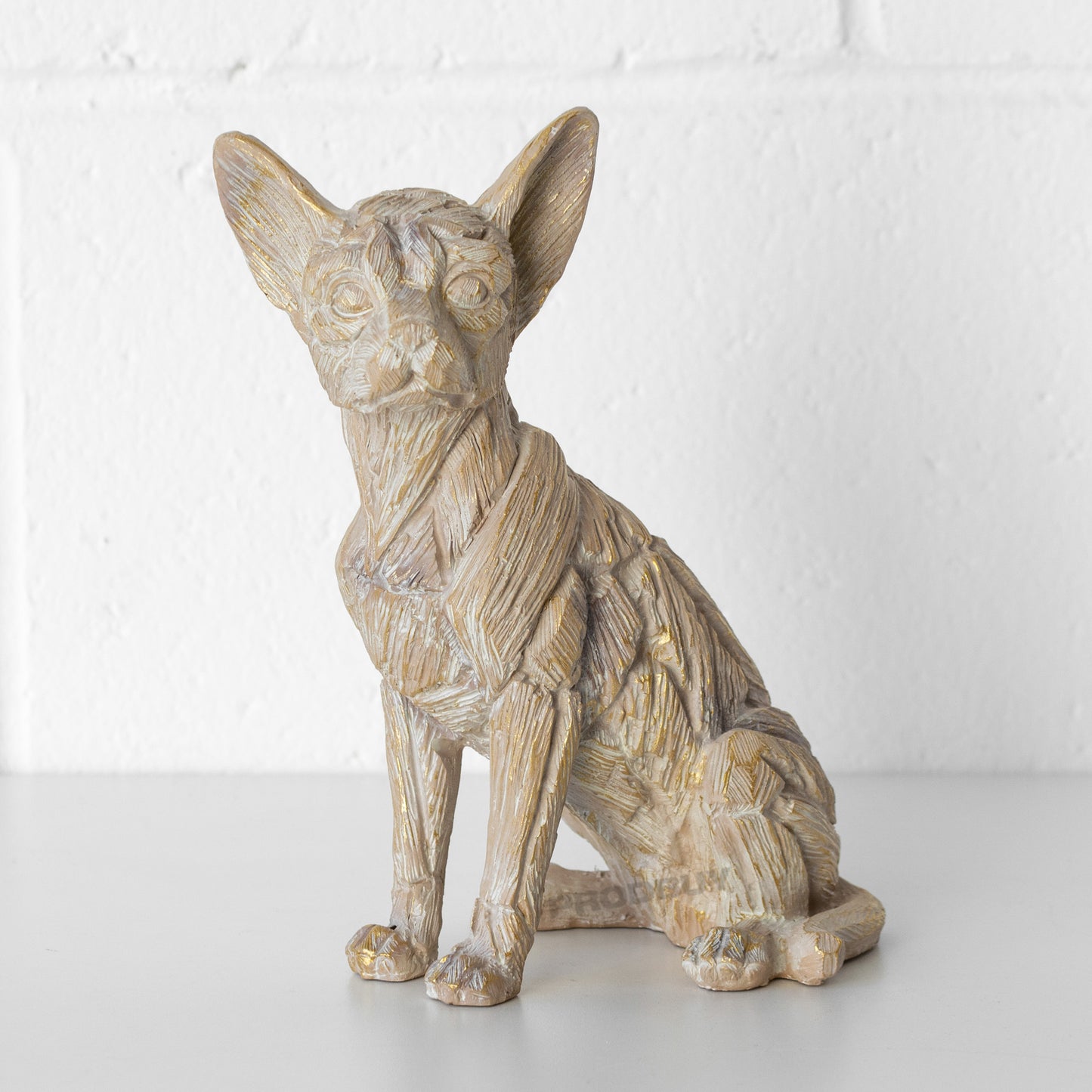 Resin Driftwood Style Chihuahua Ornament
