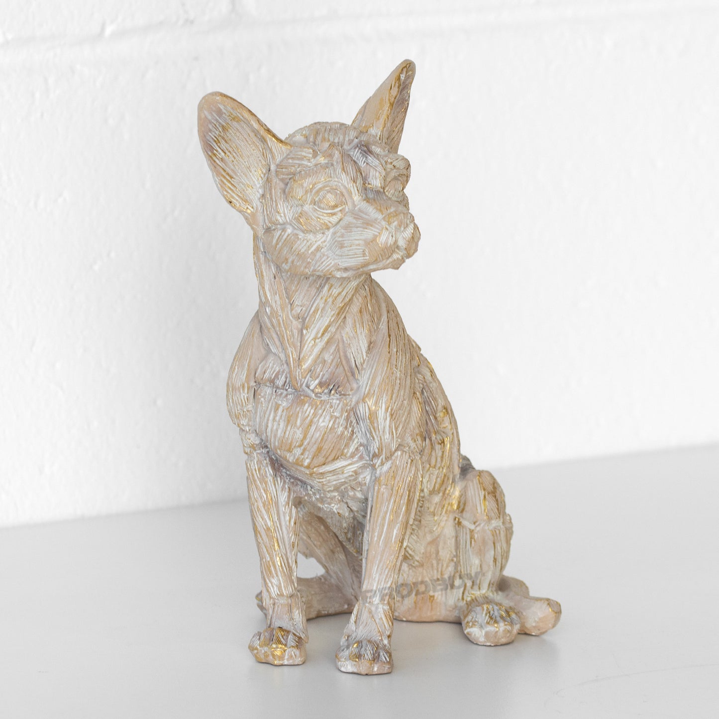 Resin Driftwood Style Chihuahua Ornament
