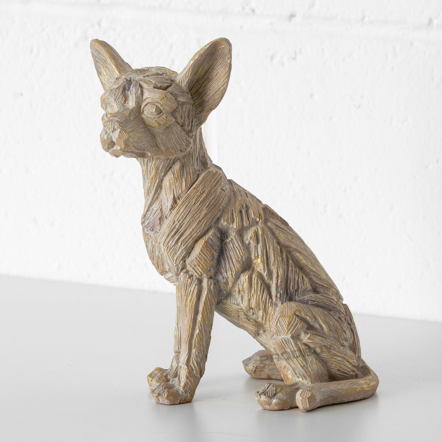 Resin Driftwood Style Chihuahua Ornament