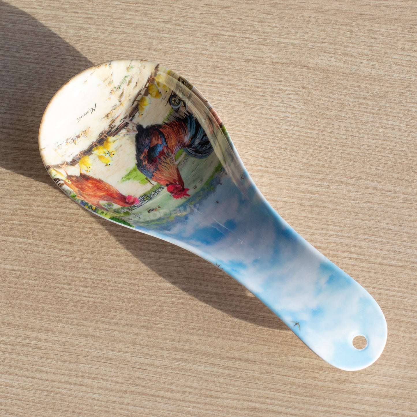 Farm 'Cockerel & Hen' Tea Bag Tidy & Spoon Rest