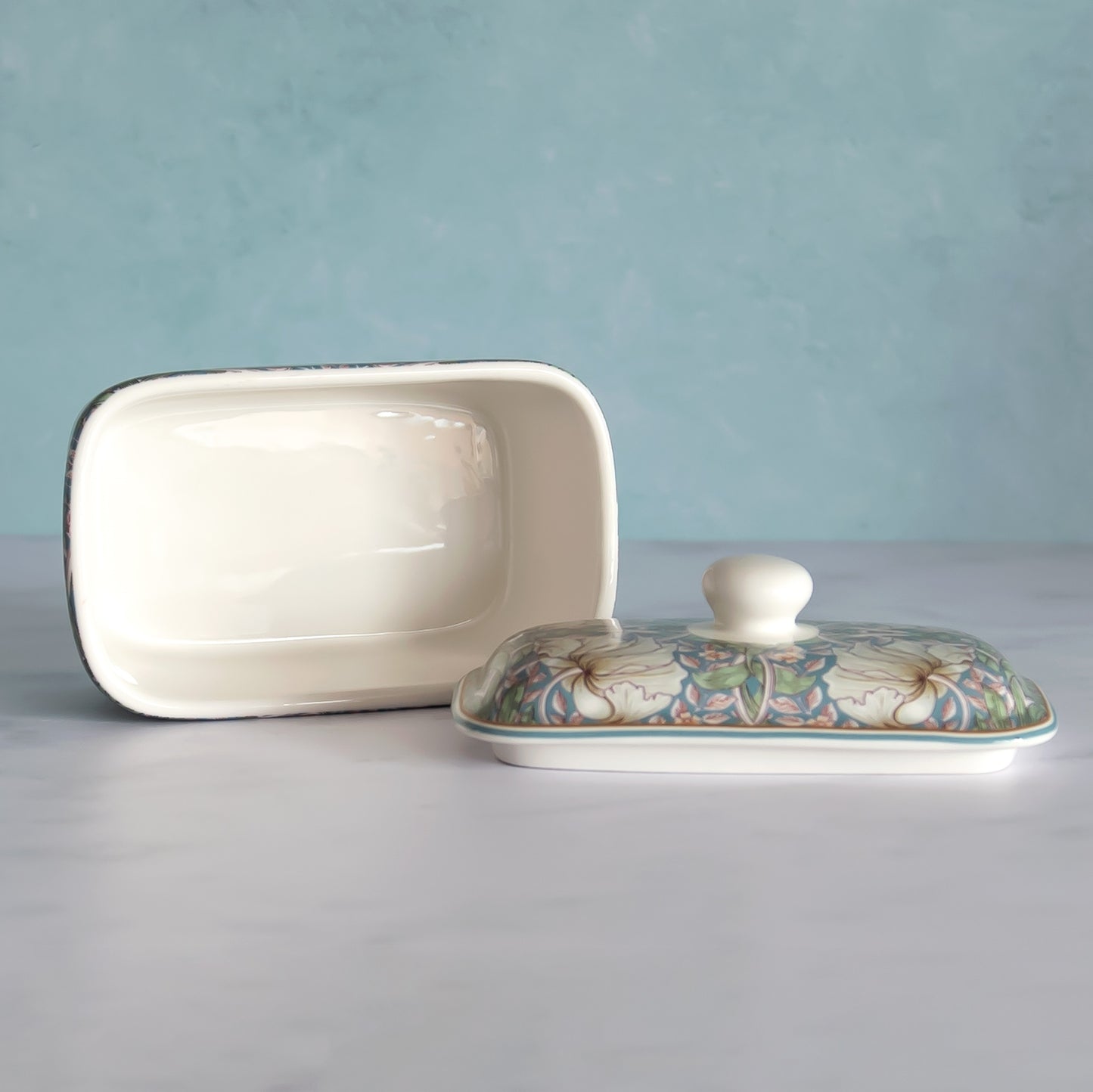 William Morris Pimpernel Butter Dish with Lid