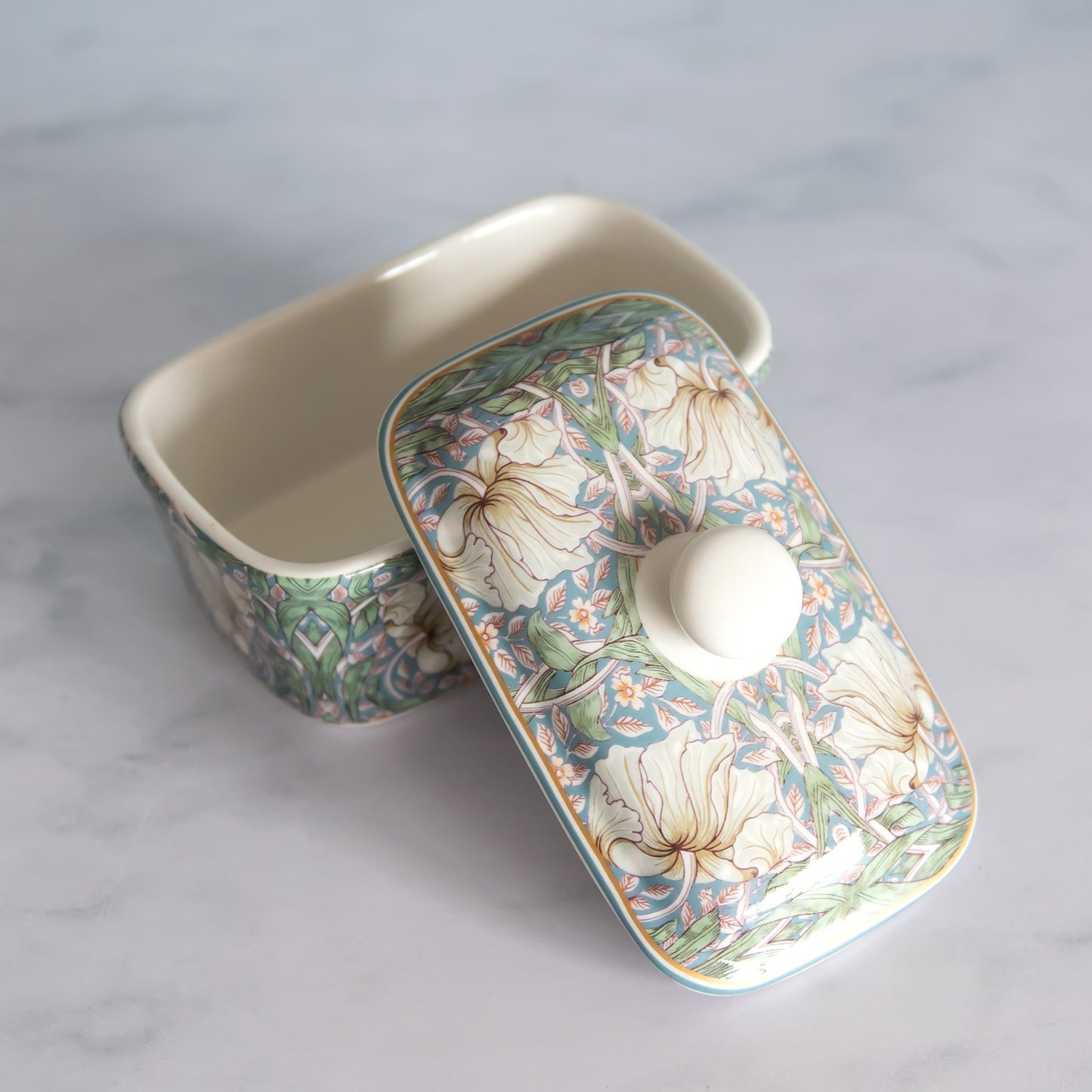 William Morris Pimpernel Butter Dish with Lid