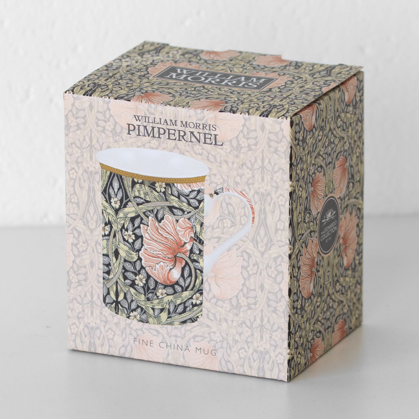 Set of 2 Dark Floral 'Pimpernel' Coffee Mugs