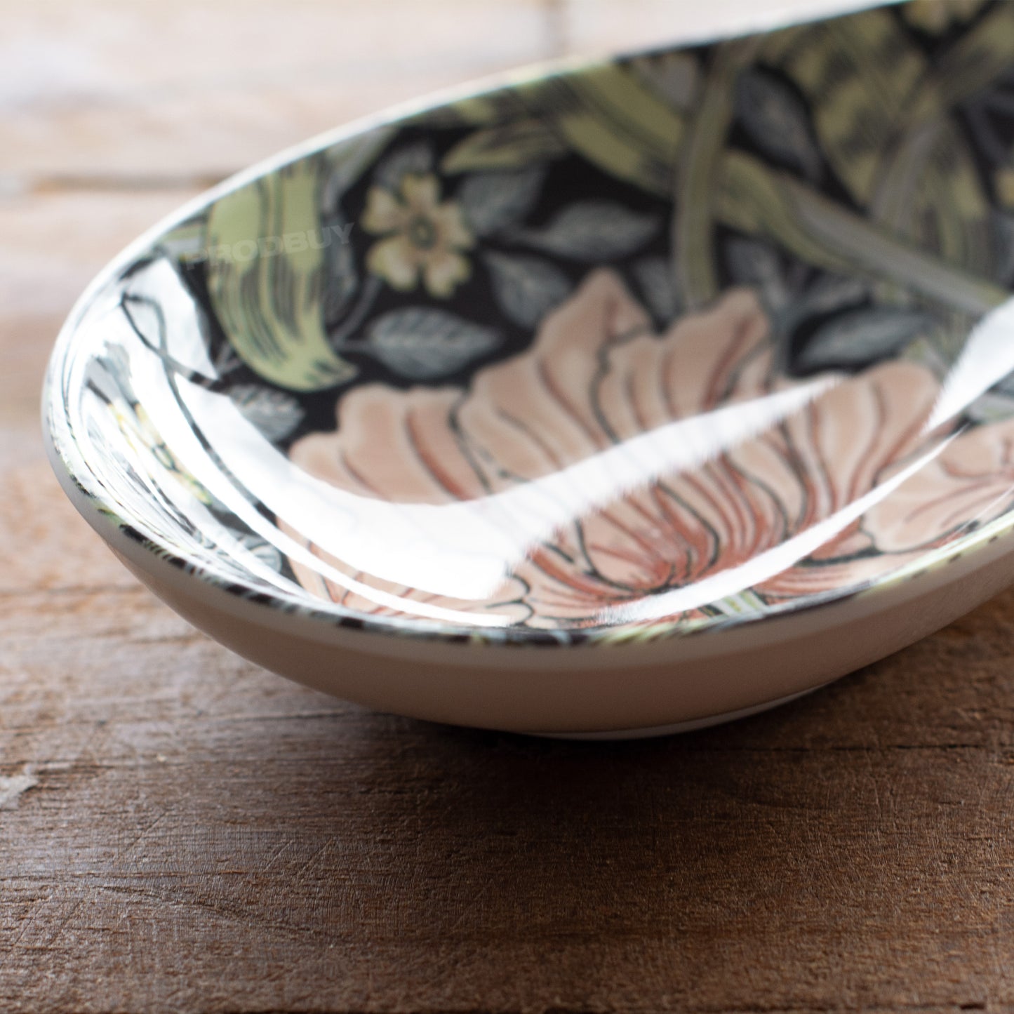 Dark Floral 'Pimpernel' Tea Bag Tidy & Spoon Rest