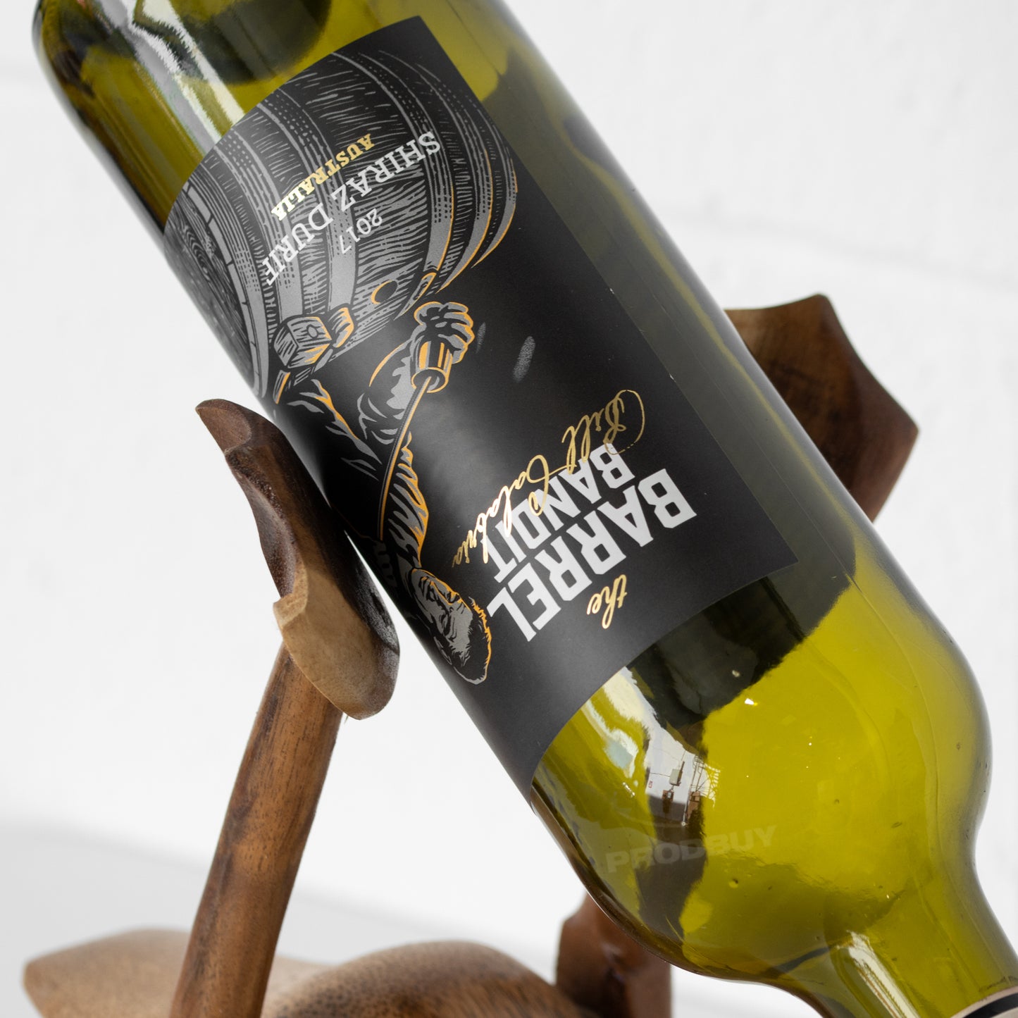 Drunken Duck Wooden Wine Bottle Holder Ornament