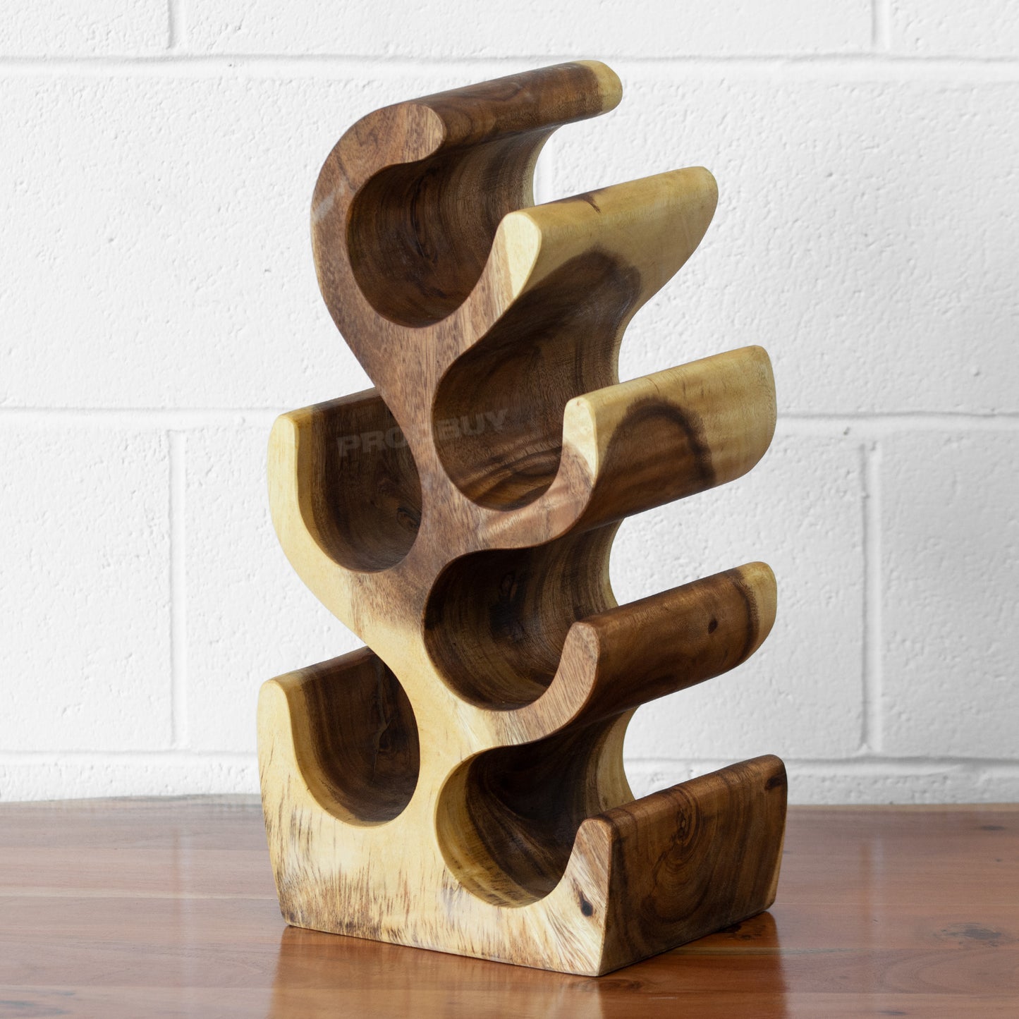 Handmade Wooden 6 Bottle Wine Storage Rack
