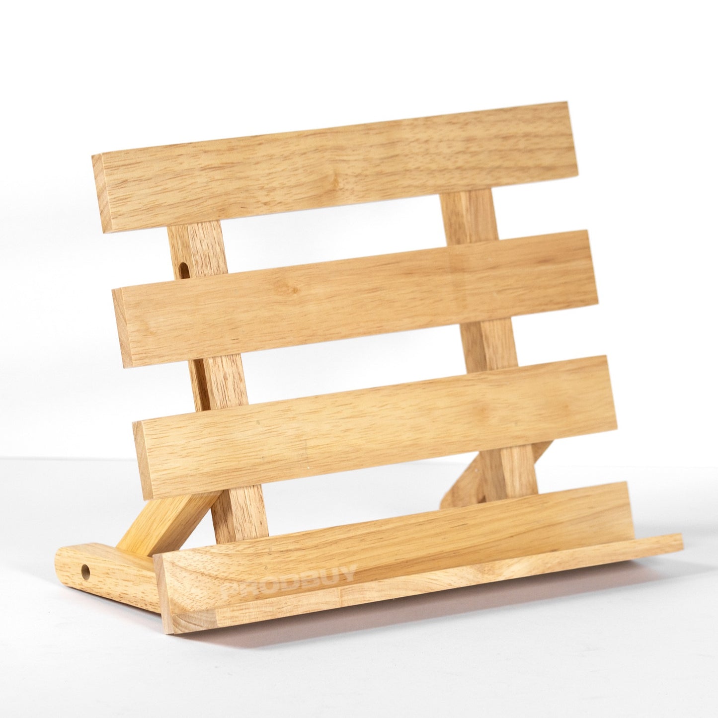 Cross-slat Rubberwood Cookbook Stand