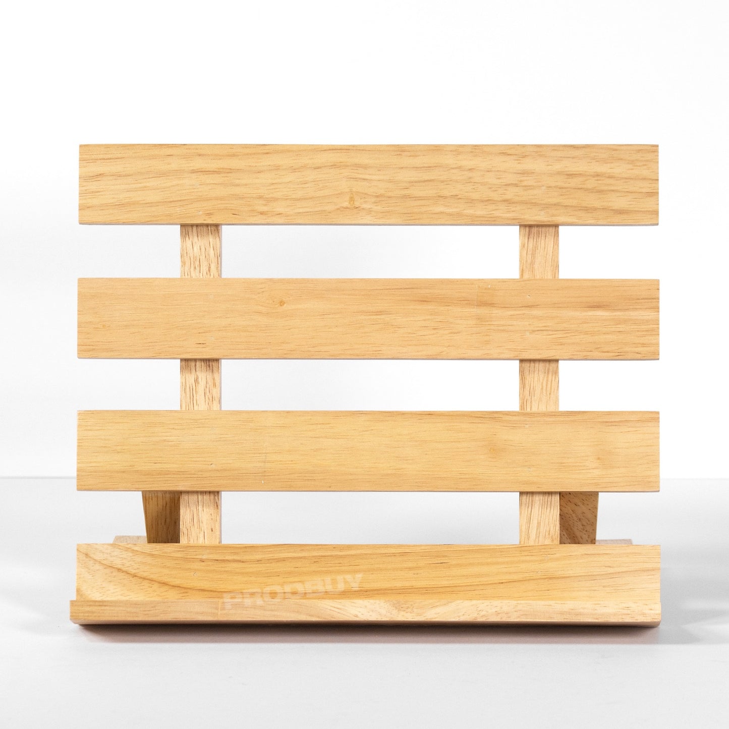 Cross-slat Rubberwood Cookbook Stand