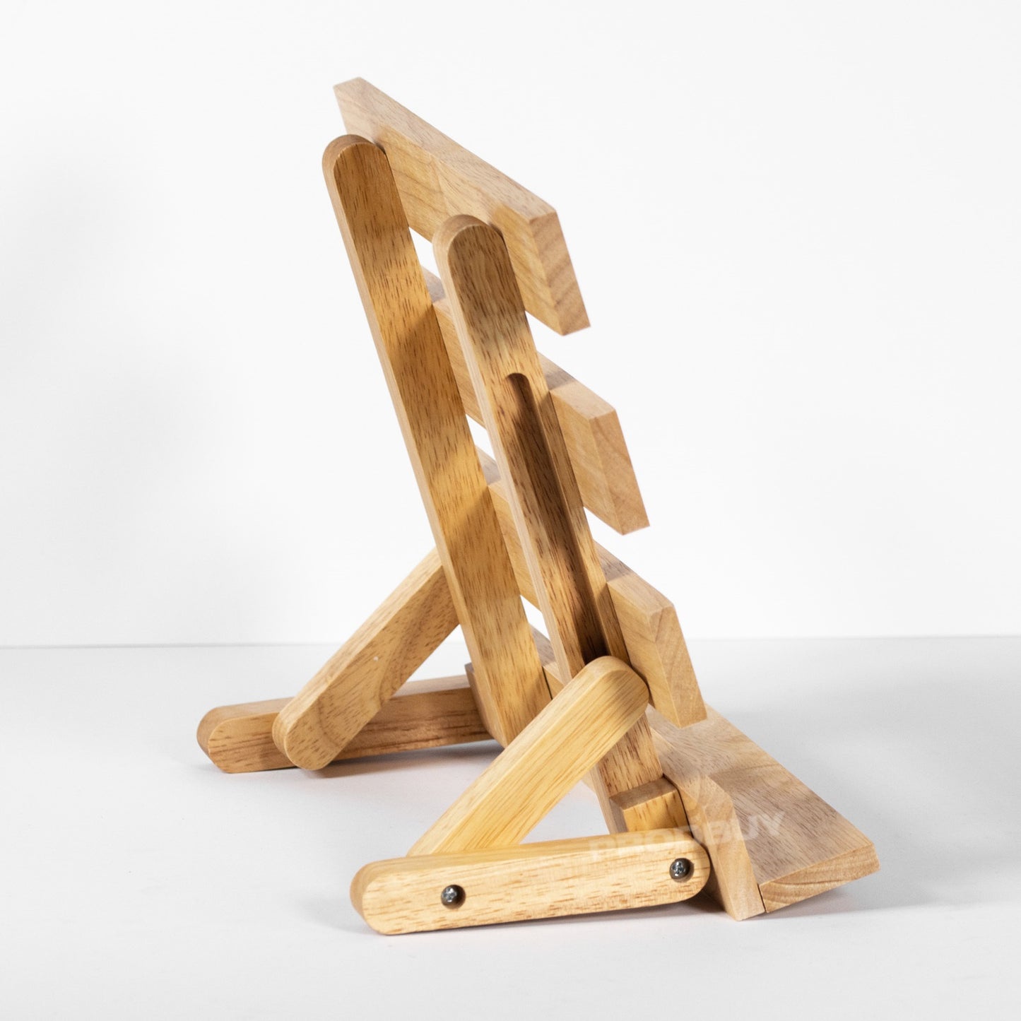 Cross-slat Rubberwood Cookbook Stand