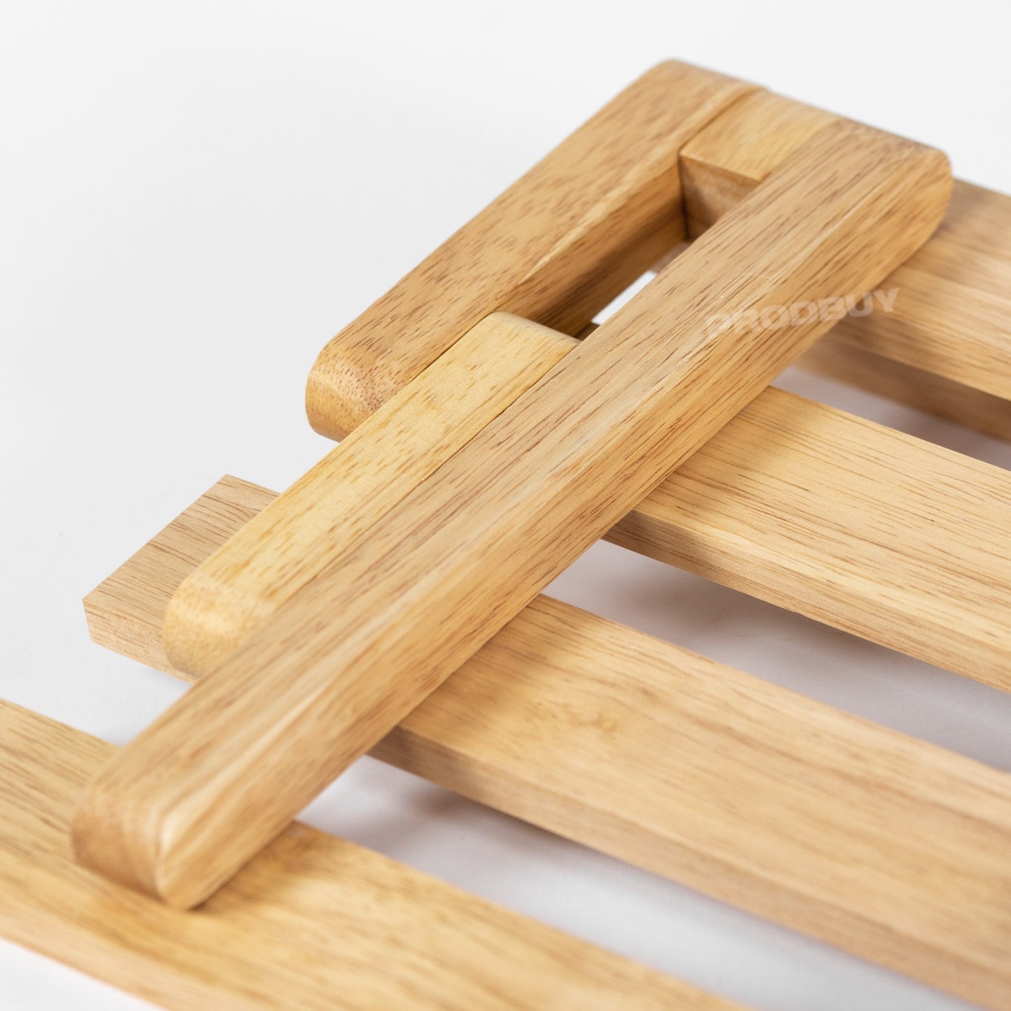 Cross-slat Rubberwood Cookbook Stand
