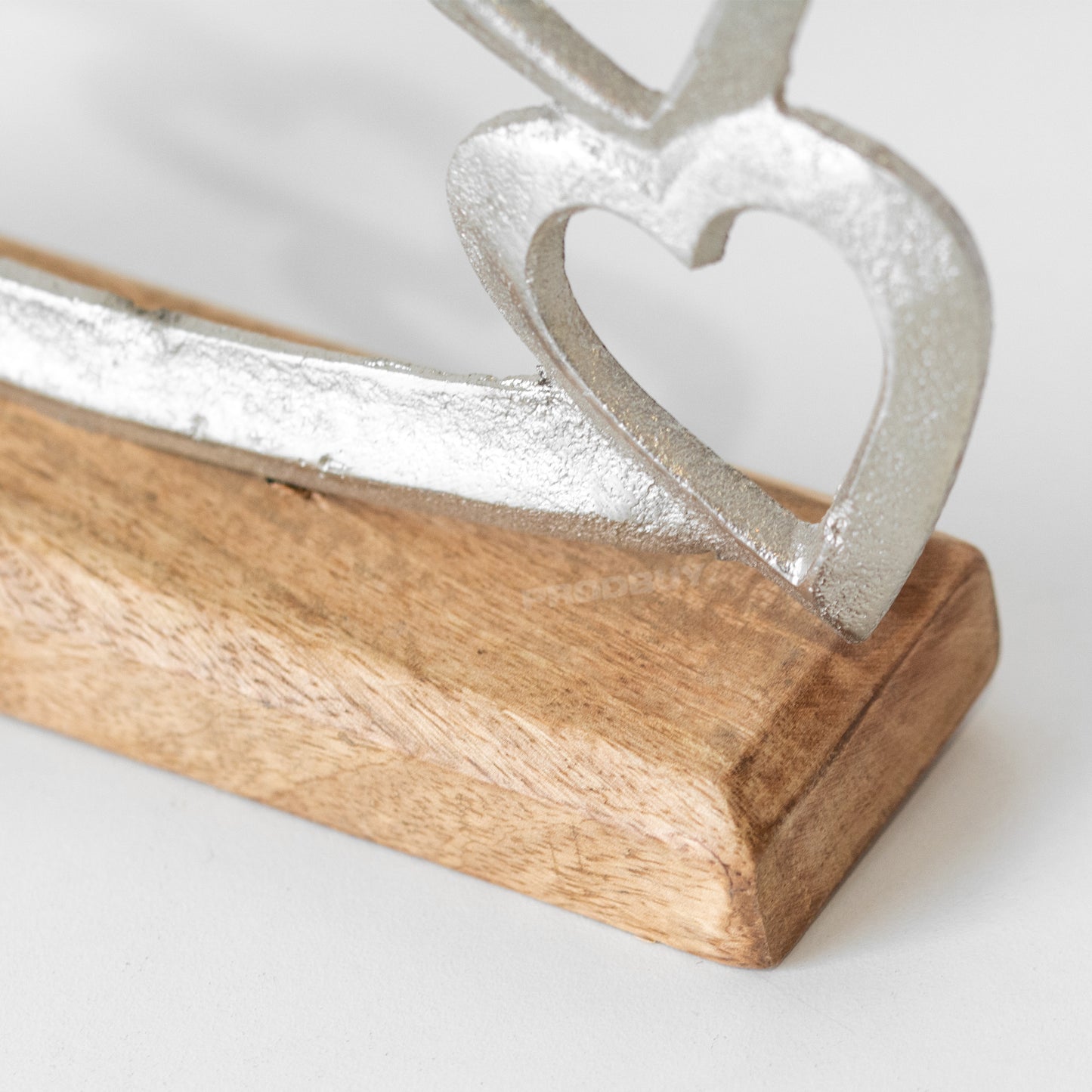 Silver Triple Love Hearts 21cm Decorative Ornament