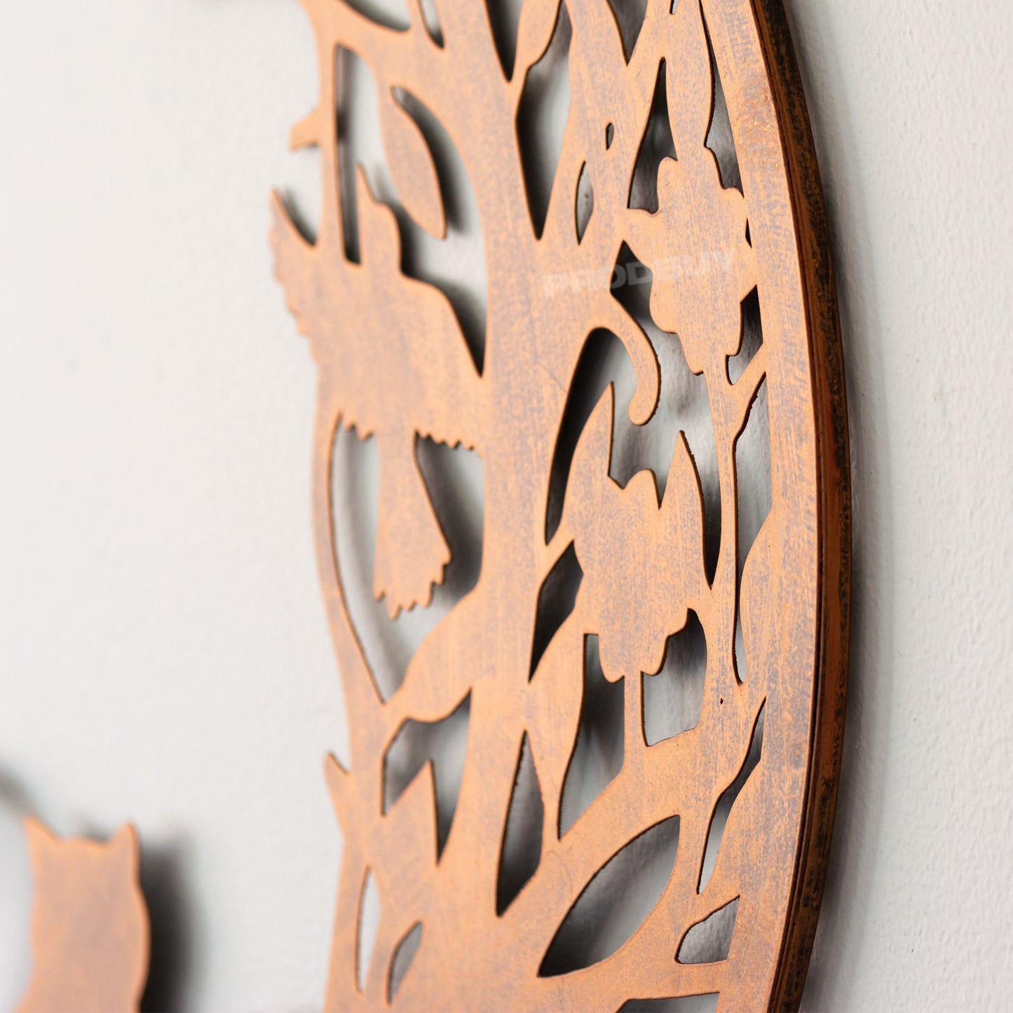Cat & Bird 50cm Metal Wall Art