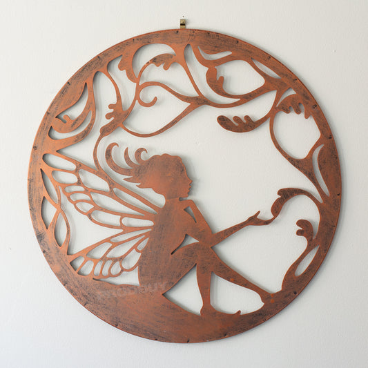 Floral Fairy 50cm Metal Wall Art