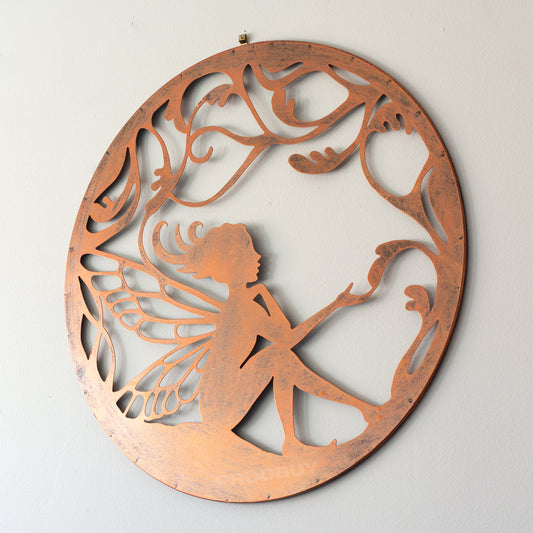 Floral Fairy 50cm Metal Wall Art