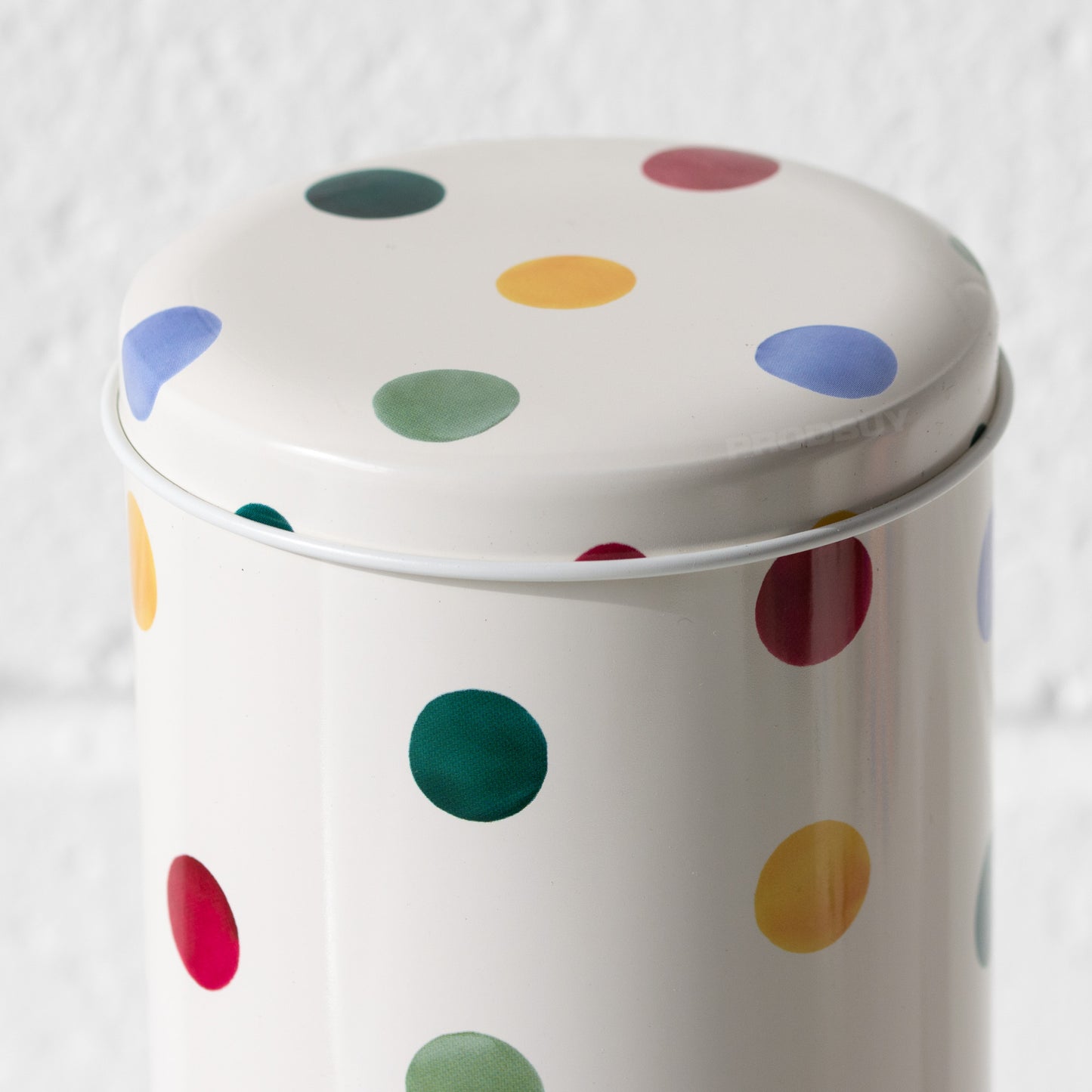 Cream Polka Dot 32cm Tall Spaghetti Canister