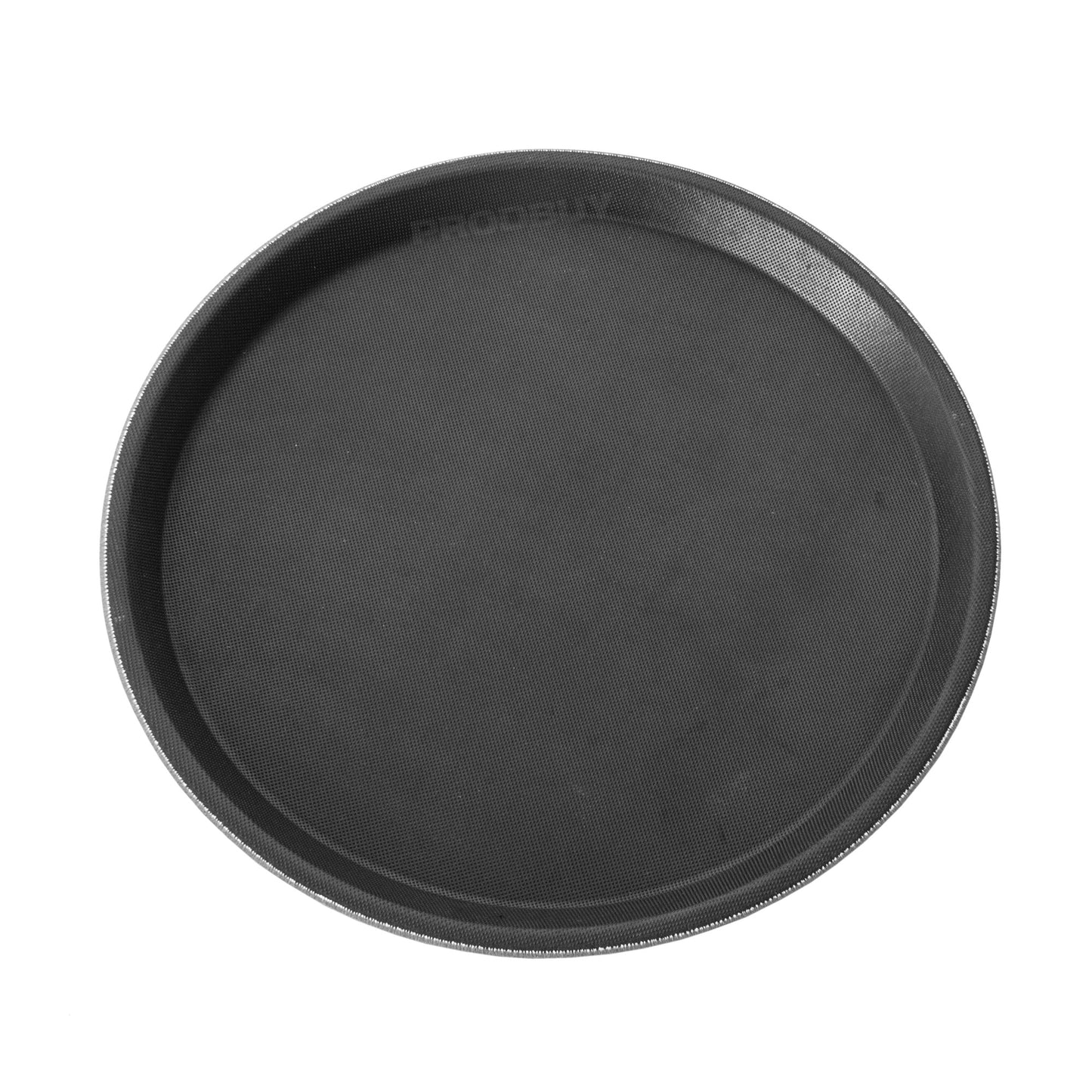 Small 11" Round Black Non-Slip Serving Tray