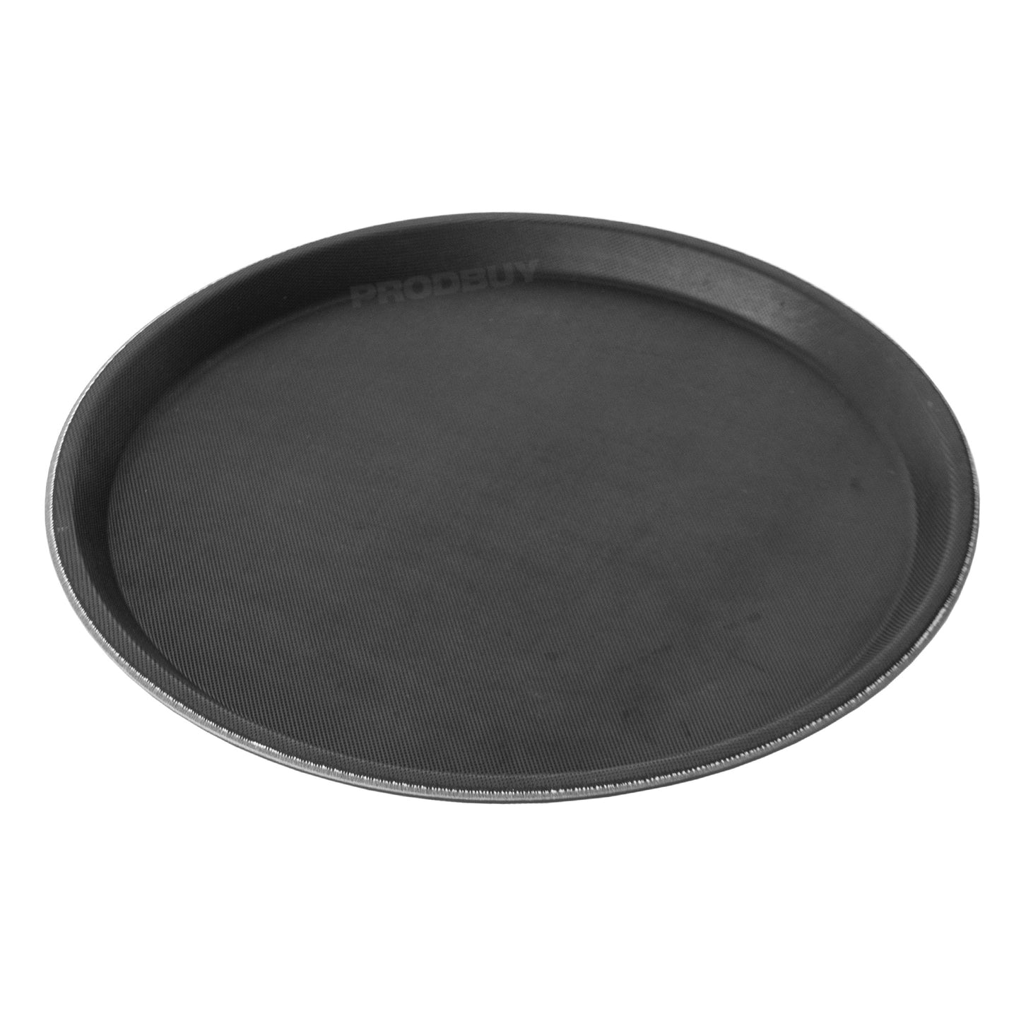 Small 11" Round Black Non-Slip Serving Tray
