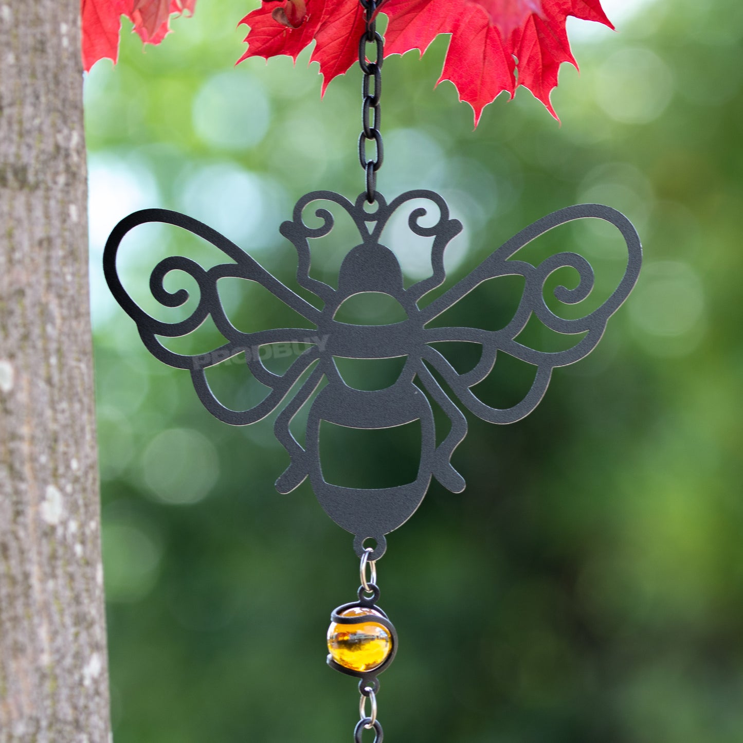 Black Silhouette Metal Wind Chimes Unique Outdoor Garden