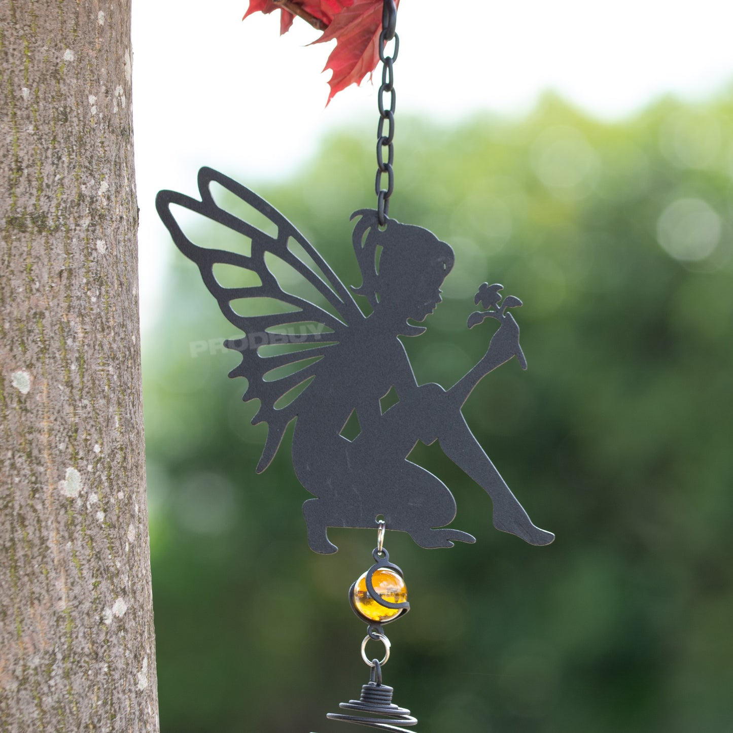 Black Silhouette Metal Wind Chimes Unique Outdoor Garden