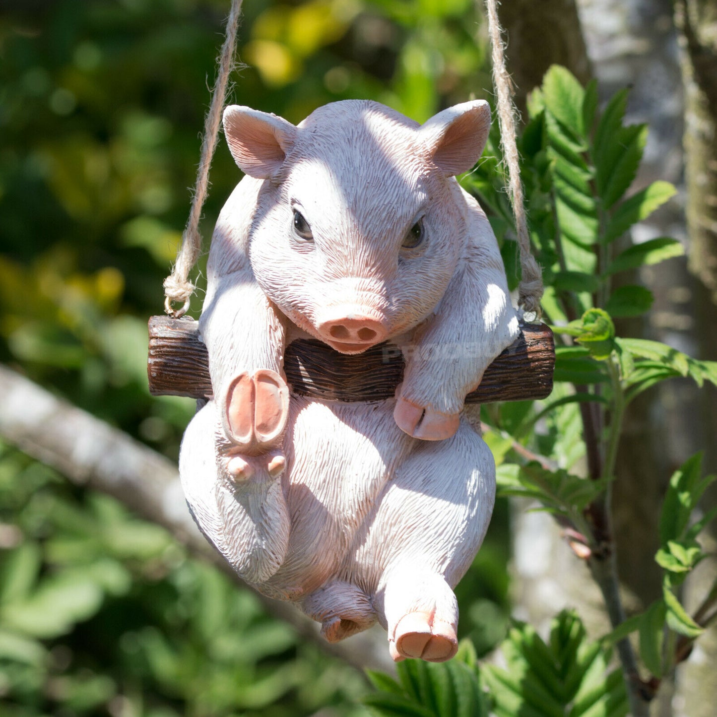 Hanging Pig Ornament Garden Decoration Wall Outdoor Sculpture Figurine Statue