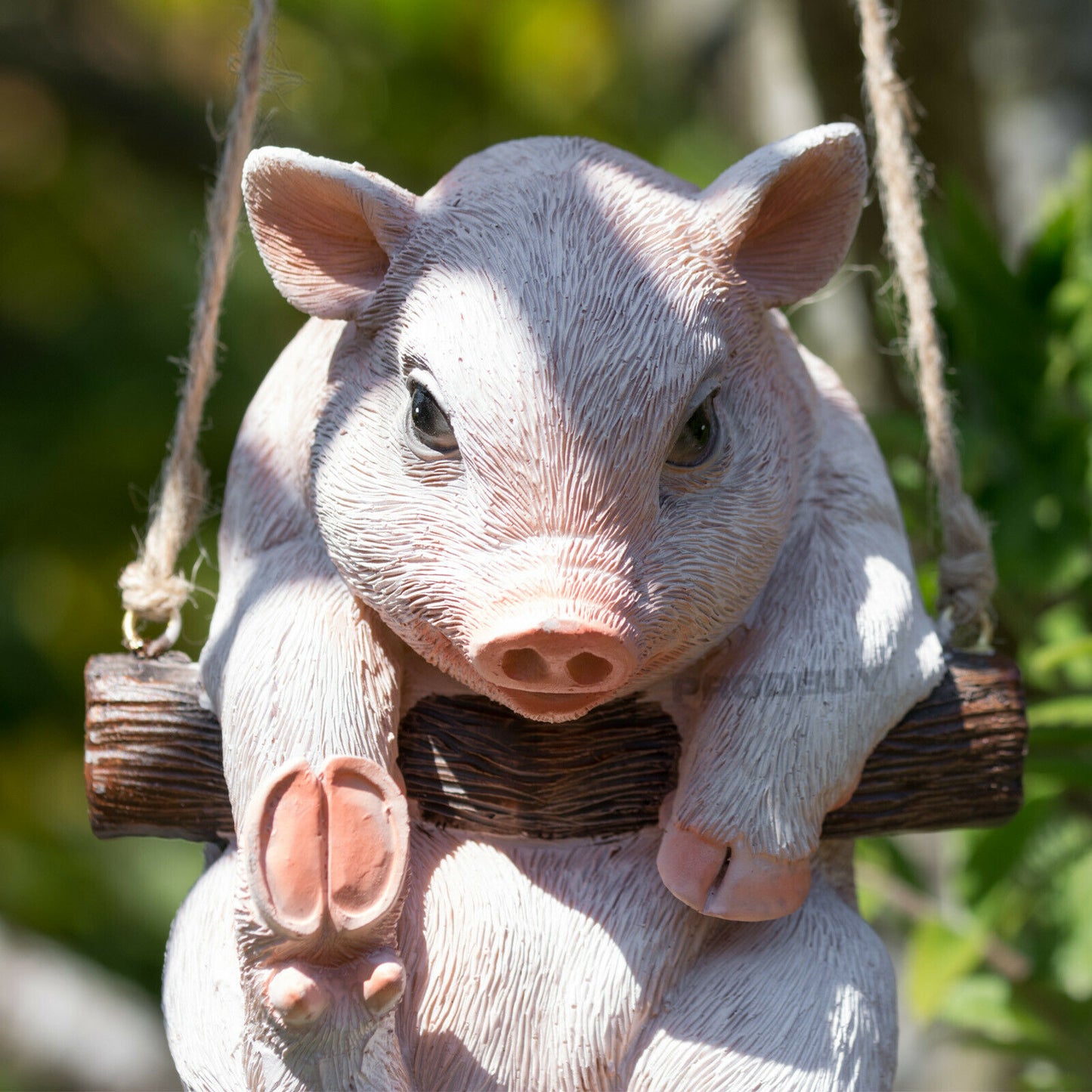 Hanging Pig Ornament Garden Decoration Wall Outdoor Sculpture Figurine Statue