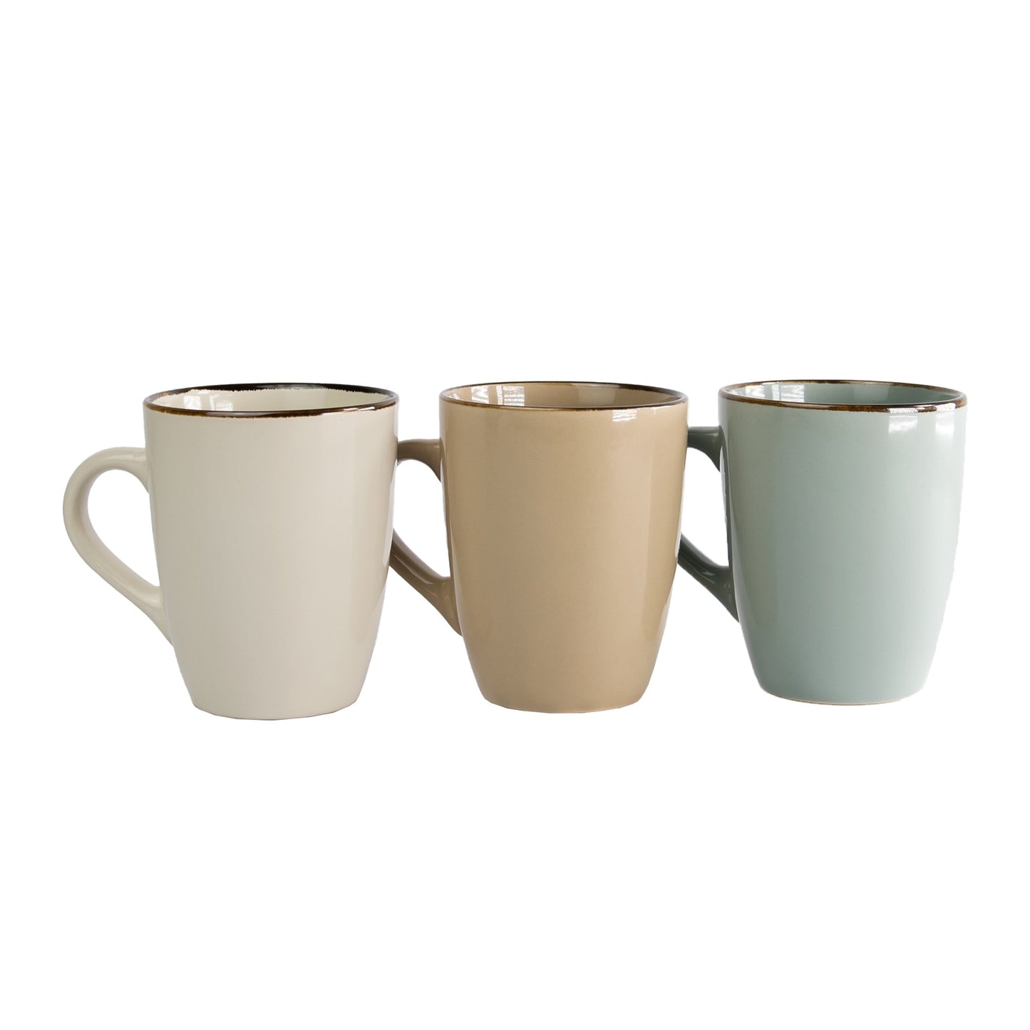 Set of 3 x 35cl Stoneware Mugs