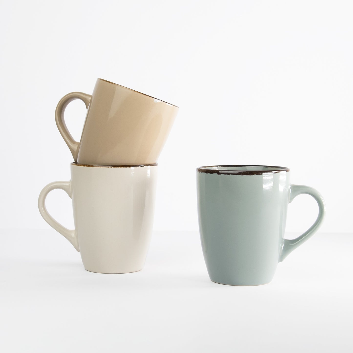 Set of 3 x 35cl Stoneware Mugs