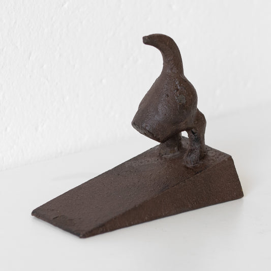 Cast Iron Dog Tail Door Stop Wedge