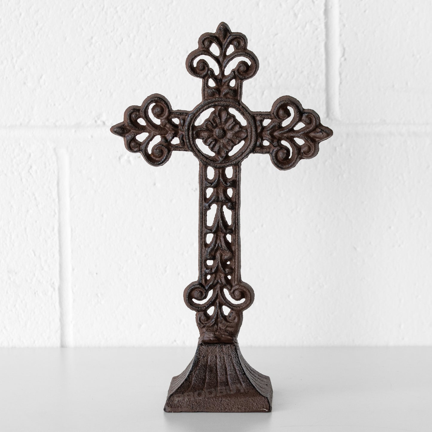 Cast Iron Cross Crucifix Ornament
