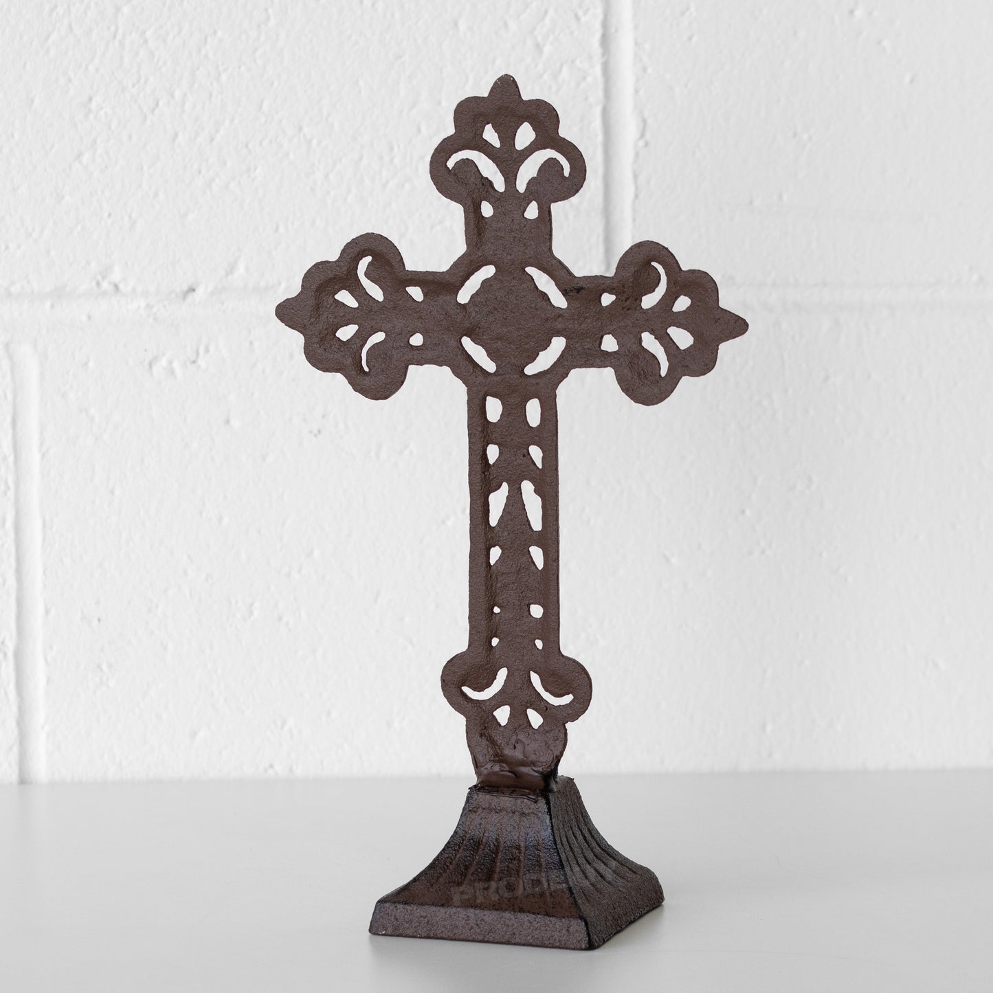 Cast Iron Cross Crucifix Ornament