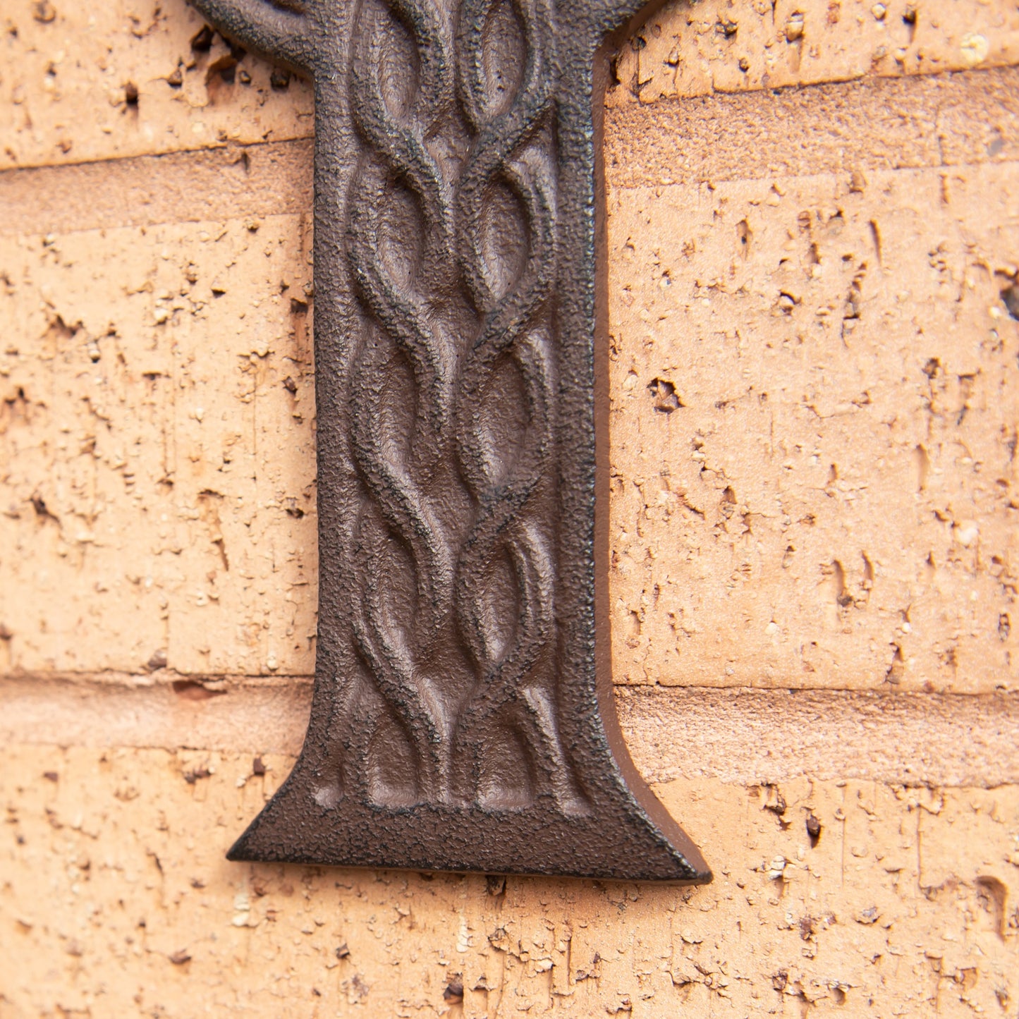 Crucifix Cast Iron Antique Style Metal Wall Mounted Cross Unique Victorian Look
