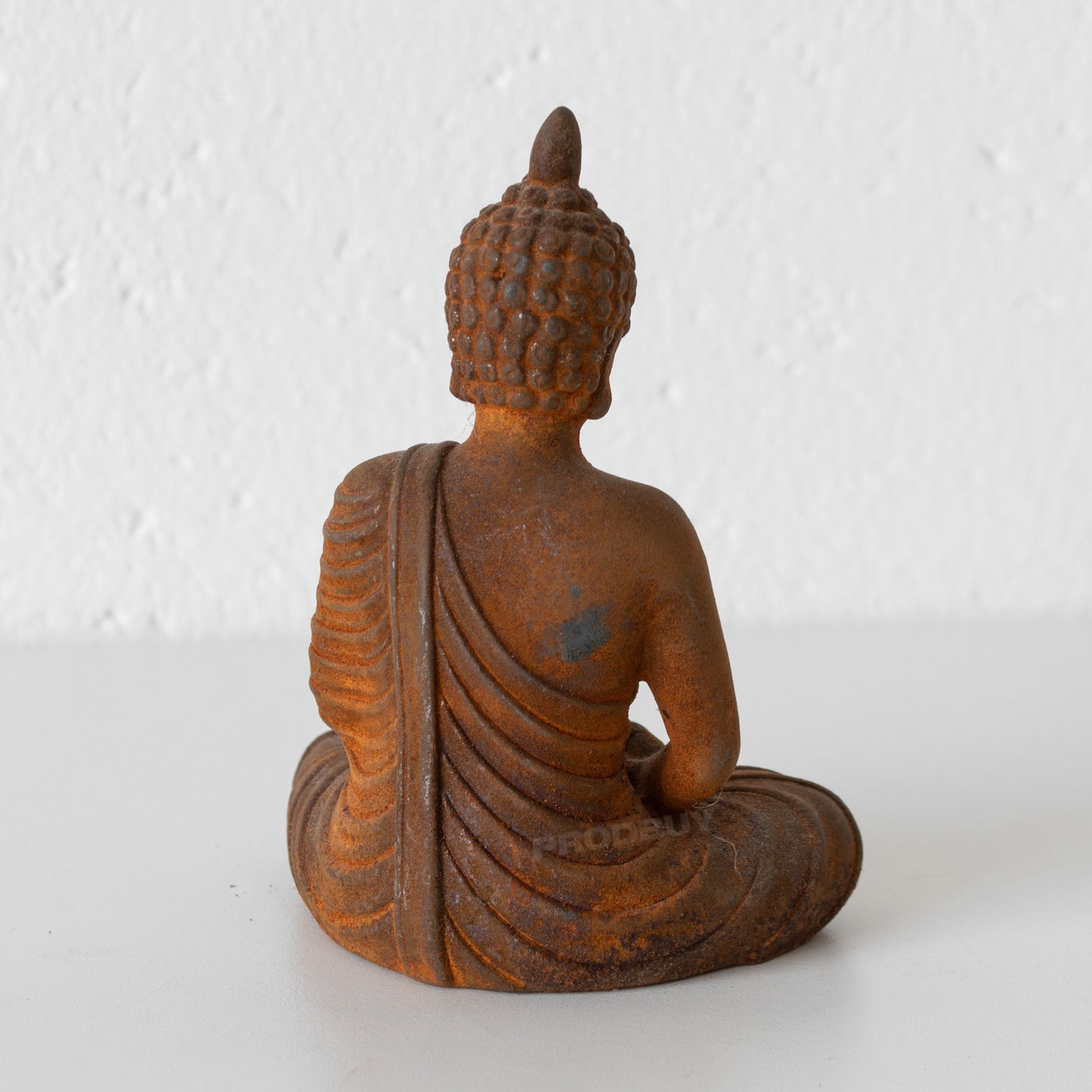 Small Sitting Buddha Rusty Cast Iron Ornament