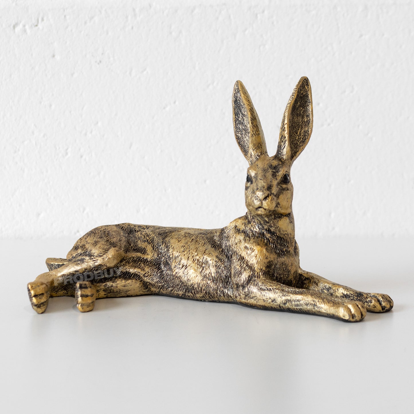 Laying Down Hare 24cm Resin Ornament