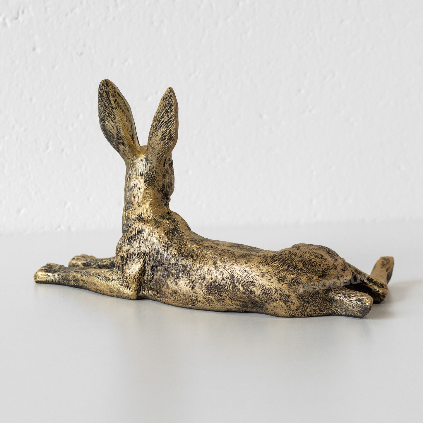 Laying Down Hare 24cm Resin Ornament